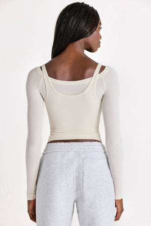 ButterCloud™ Layered Top  in Marshmallow