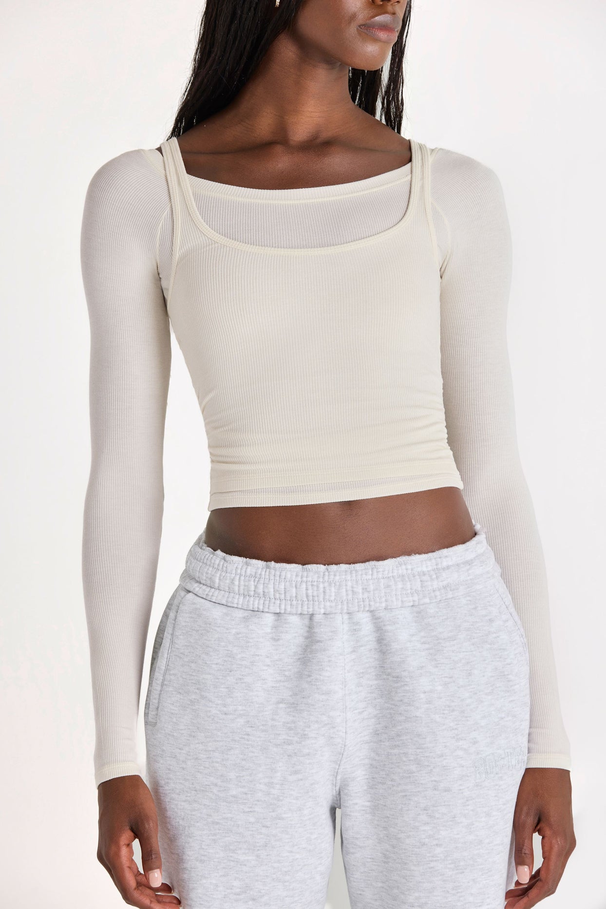 ButterCloud™ Layered Top  in Coconut - 5