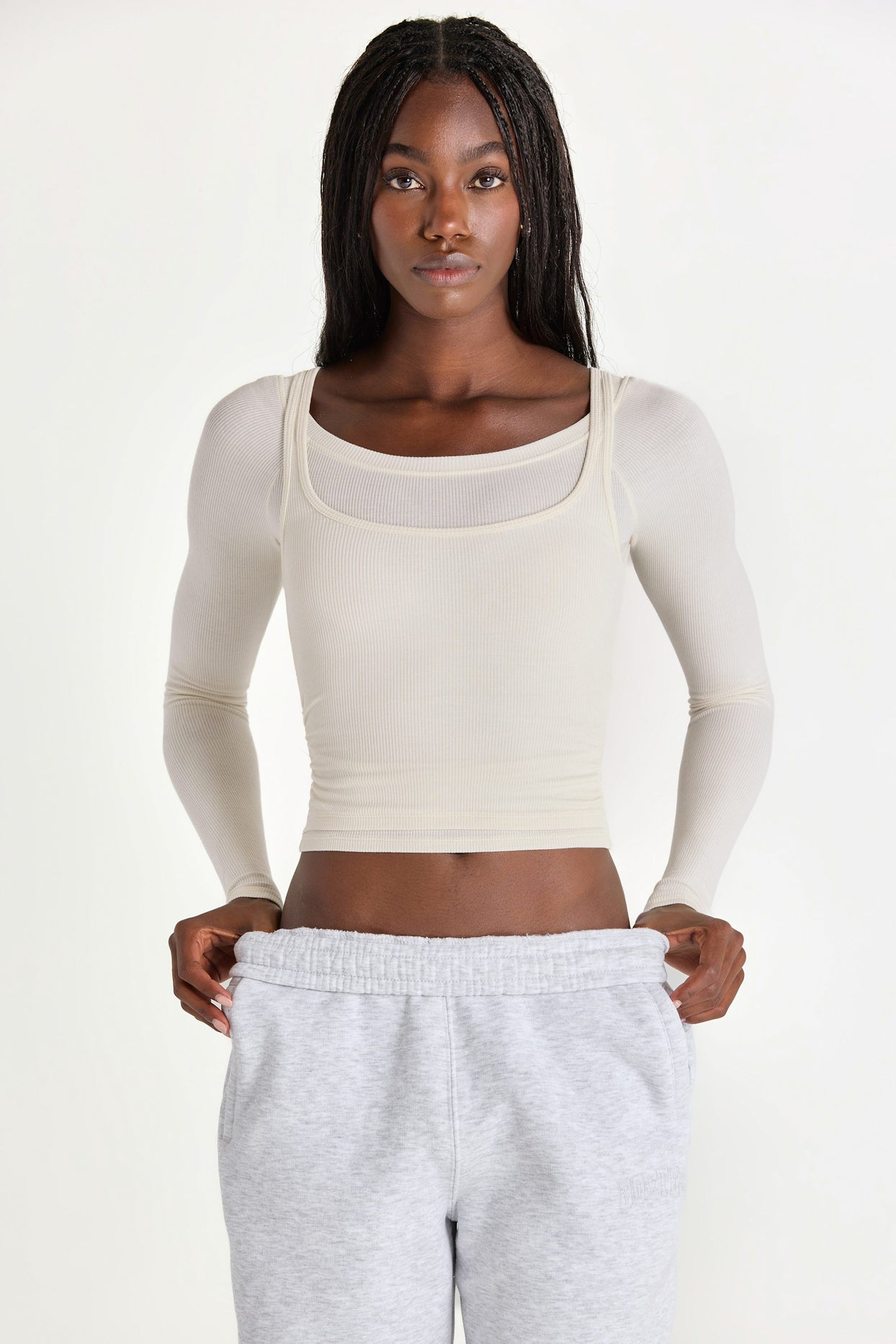 ButterCloud™ Layered Top  in Coconut - 1