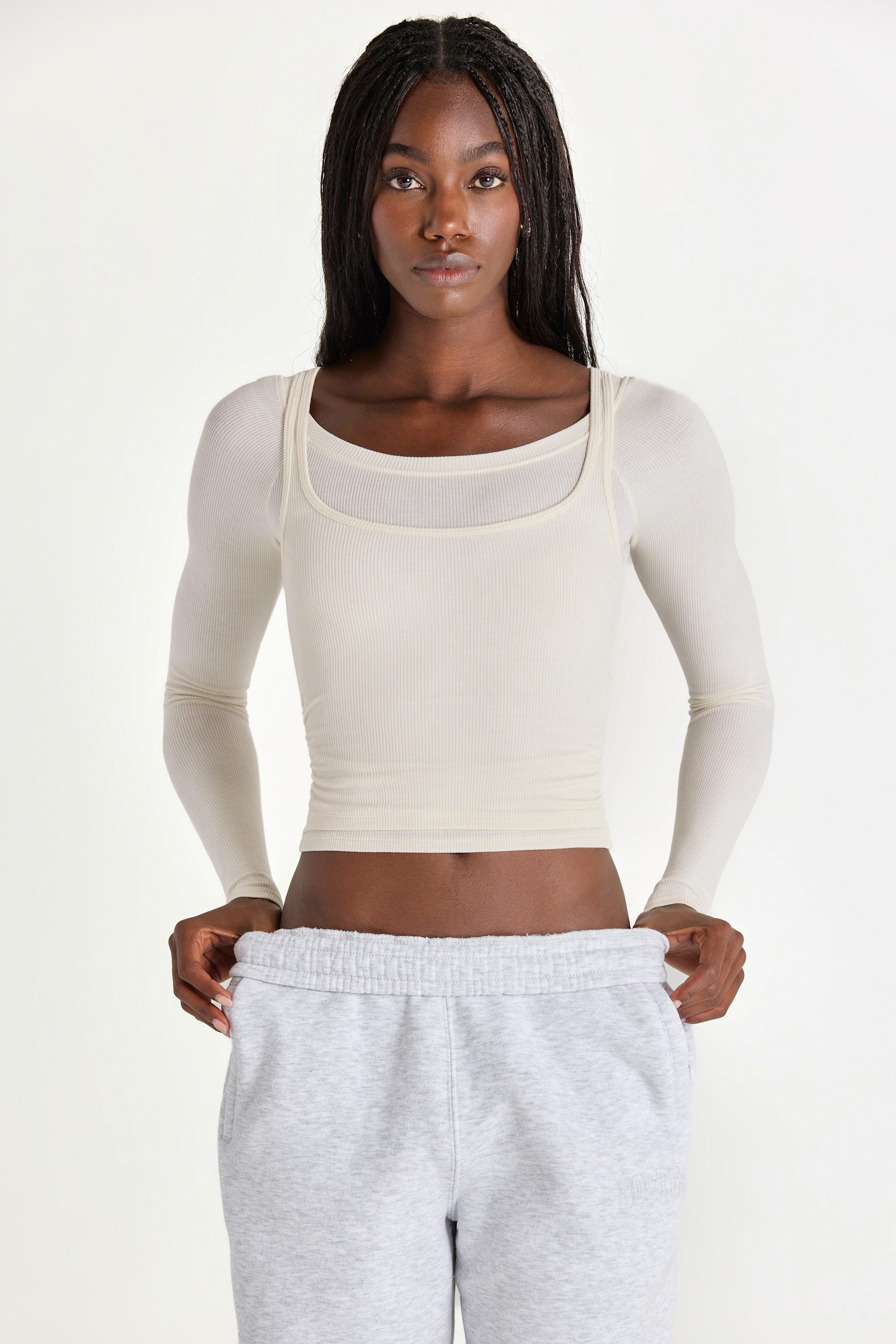 ButterCloud™ Layered Top  in Coconut - 1