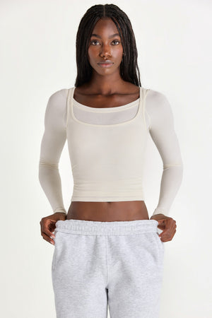 ButterCloud™ Layered Top  in Marshmallow