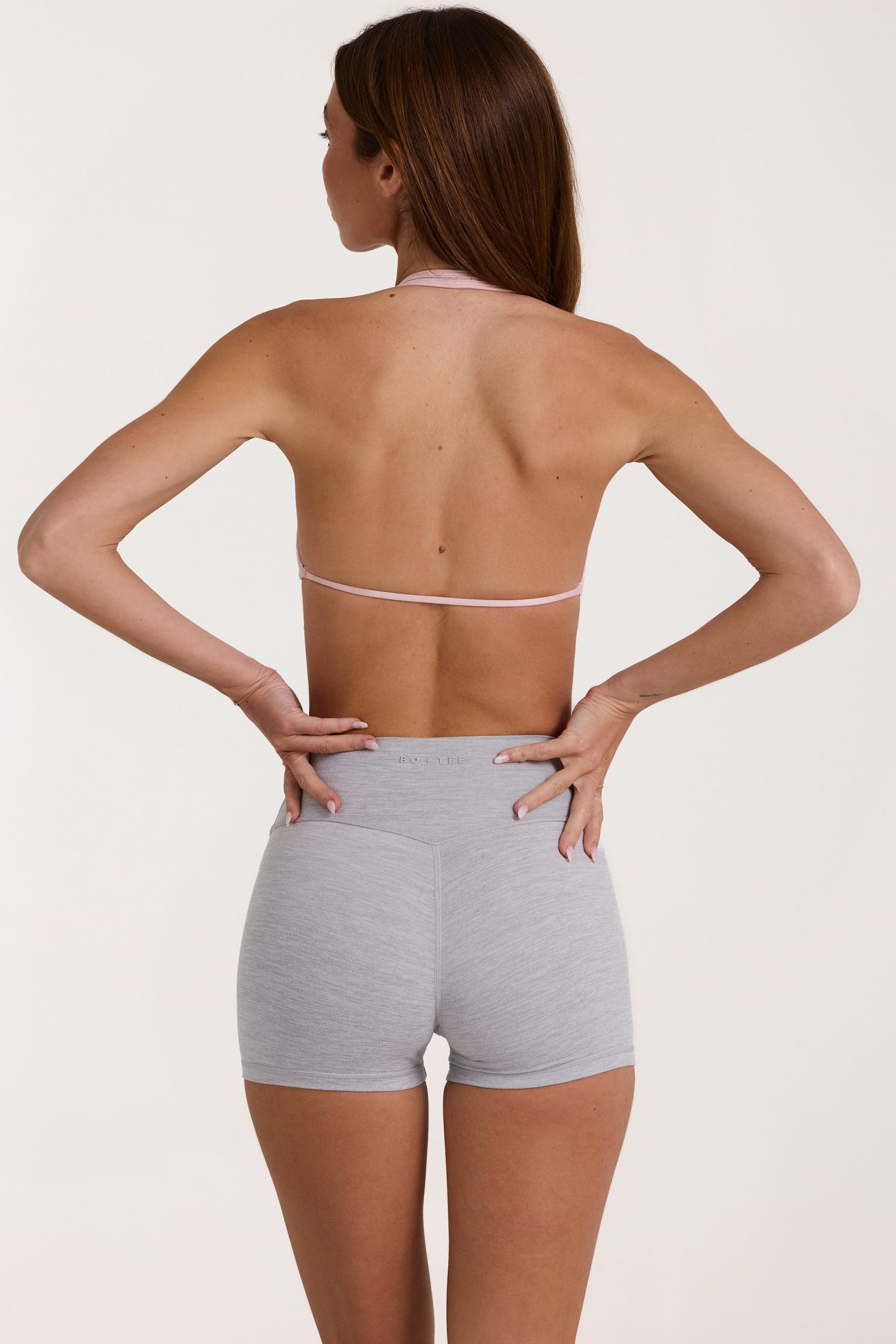 Soft Active Mini Shorts in Grey Marl - 2