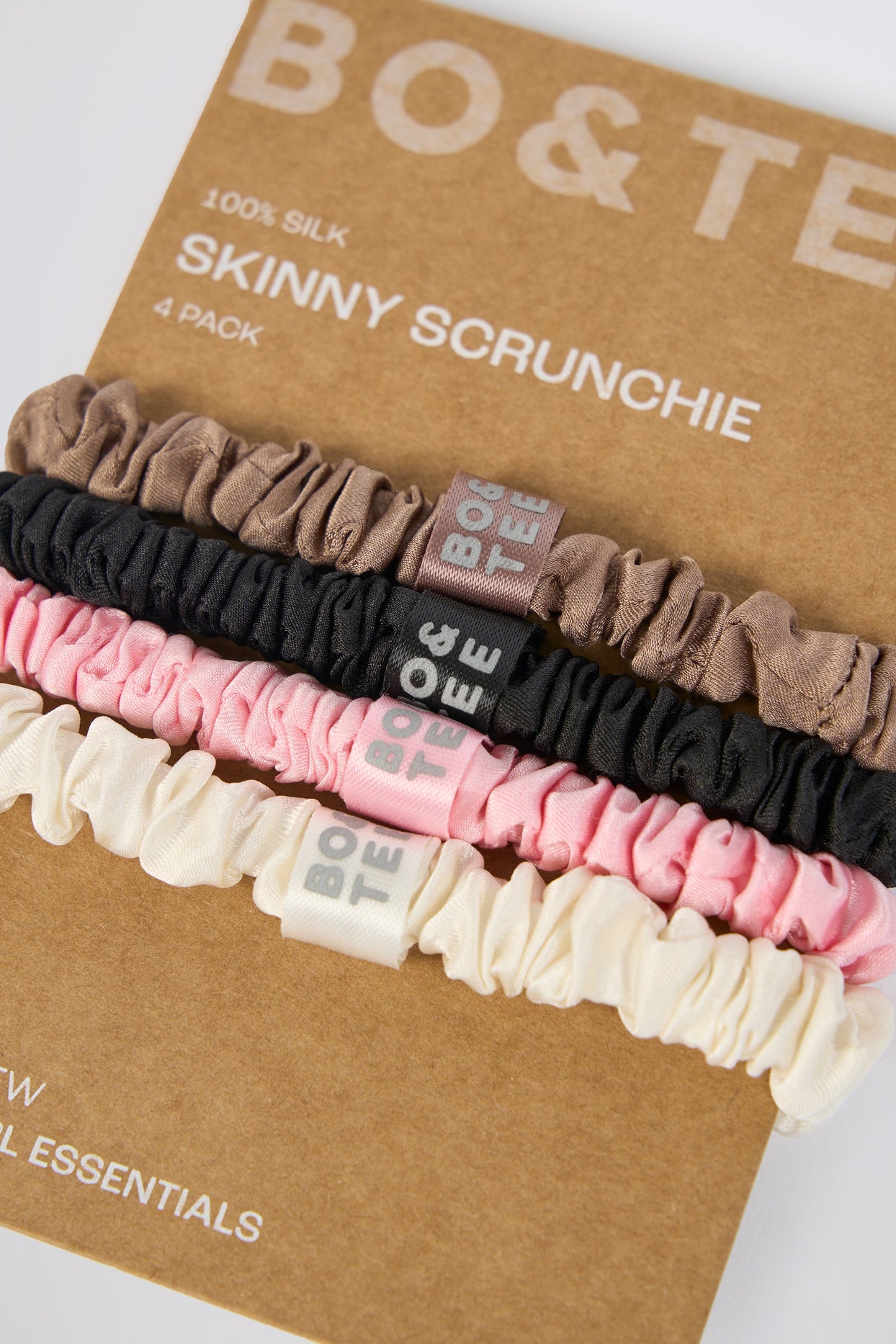 Pack of 4 Silk Scrunchies