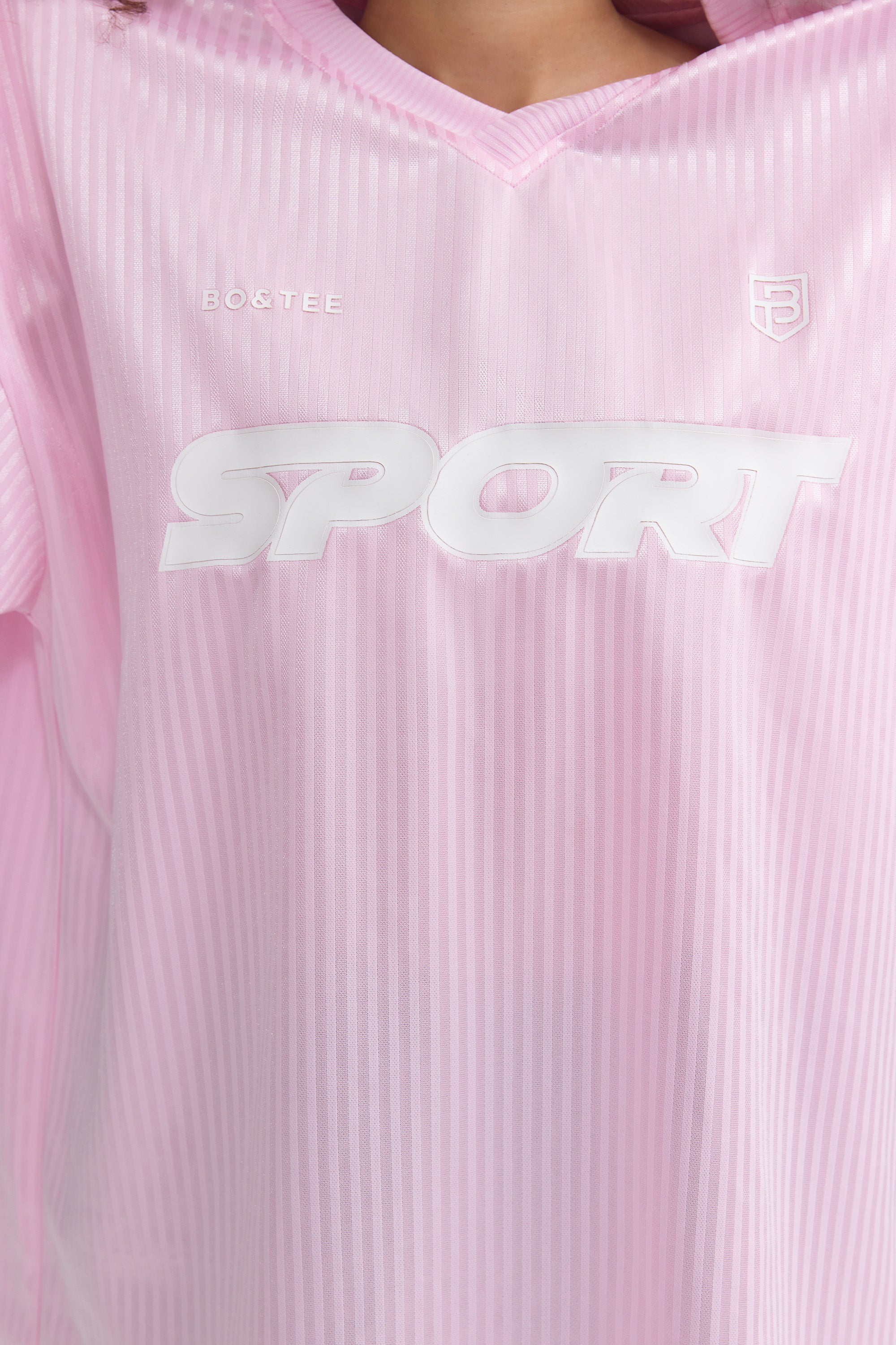 【新品】Football Oversized Tee / PINK（XS-S） Oversized Piqué T-Shirt in Baby Pink | Oh Polly