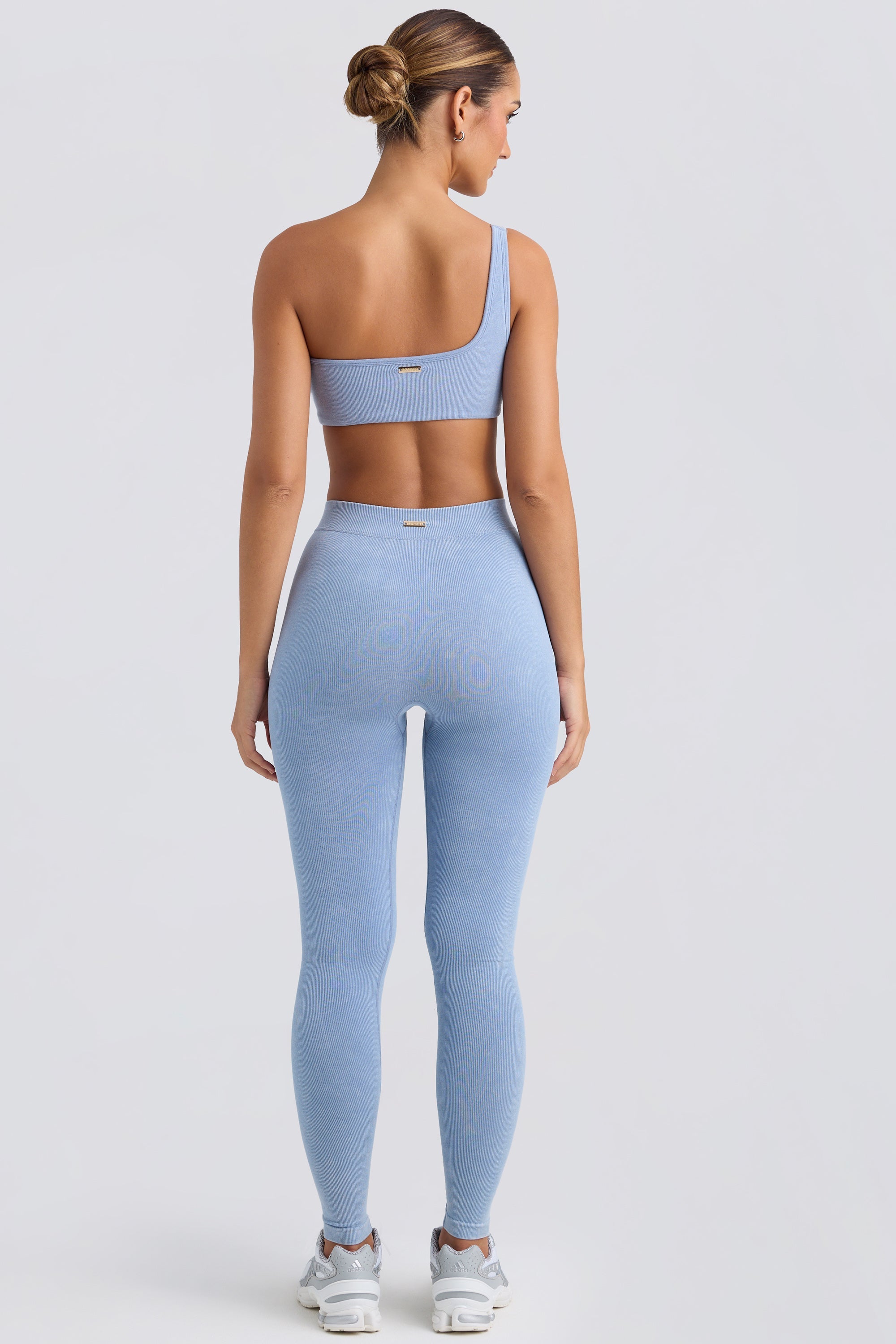 Seamless Rib Leggings in Washed Blue