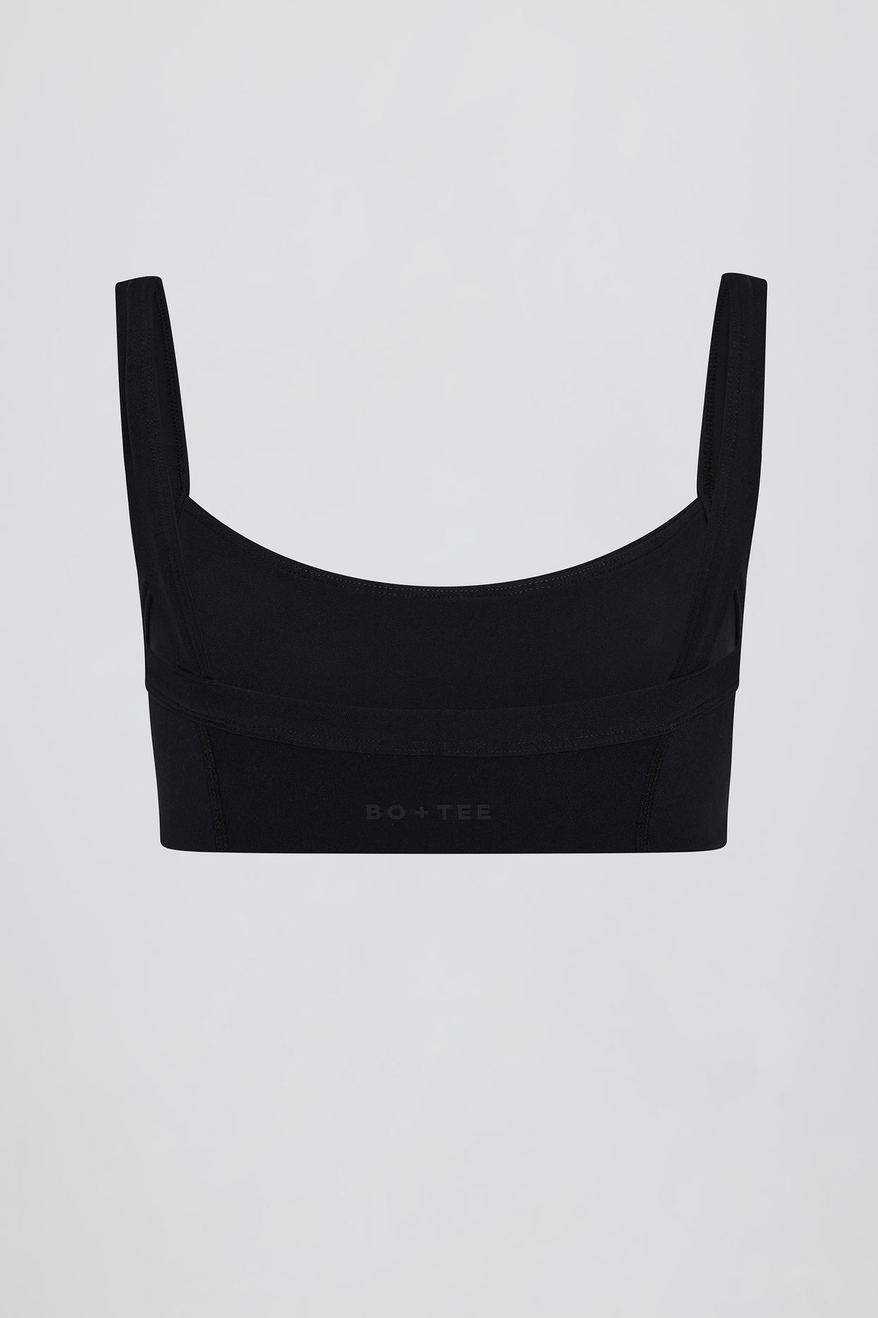 Soft Active Seam-Detail Sports Bra in Black - 5
