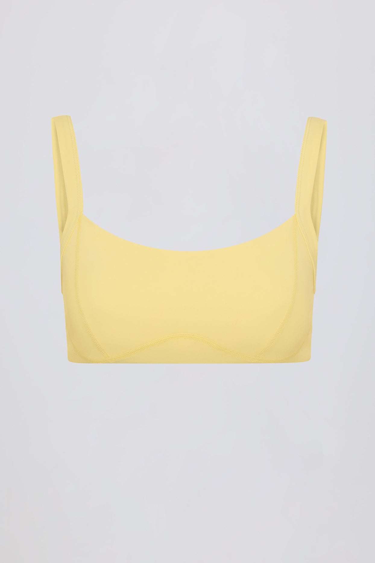 Soft Active Seam-Detail Sports Bra in Lemon - 2