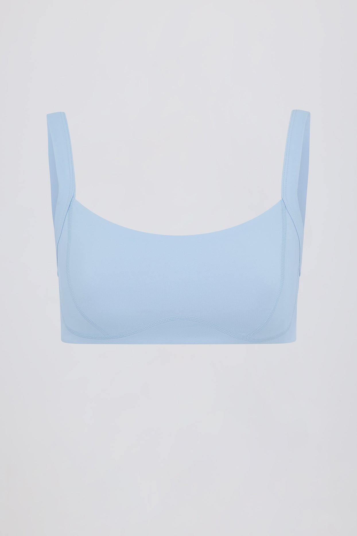 Soft Active Seam-Detail Sports Bra in Sky - 2