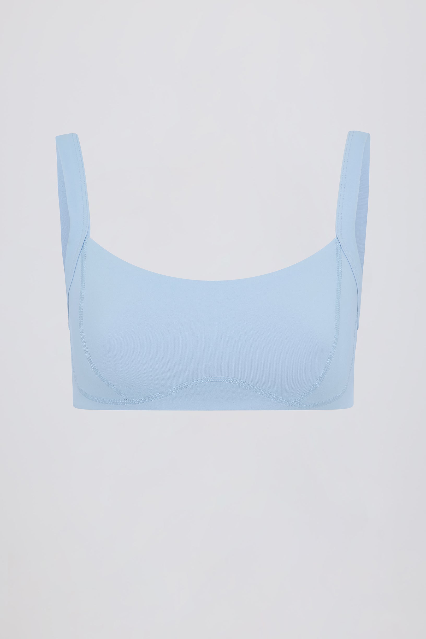 Soft Active Seam-Detail Sports Bra in Sky - 2