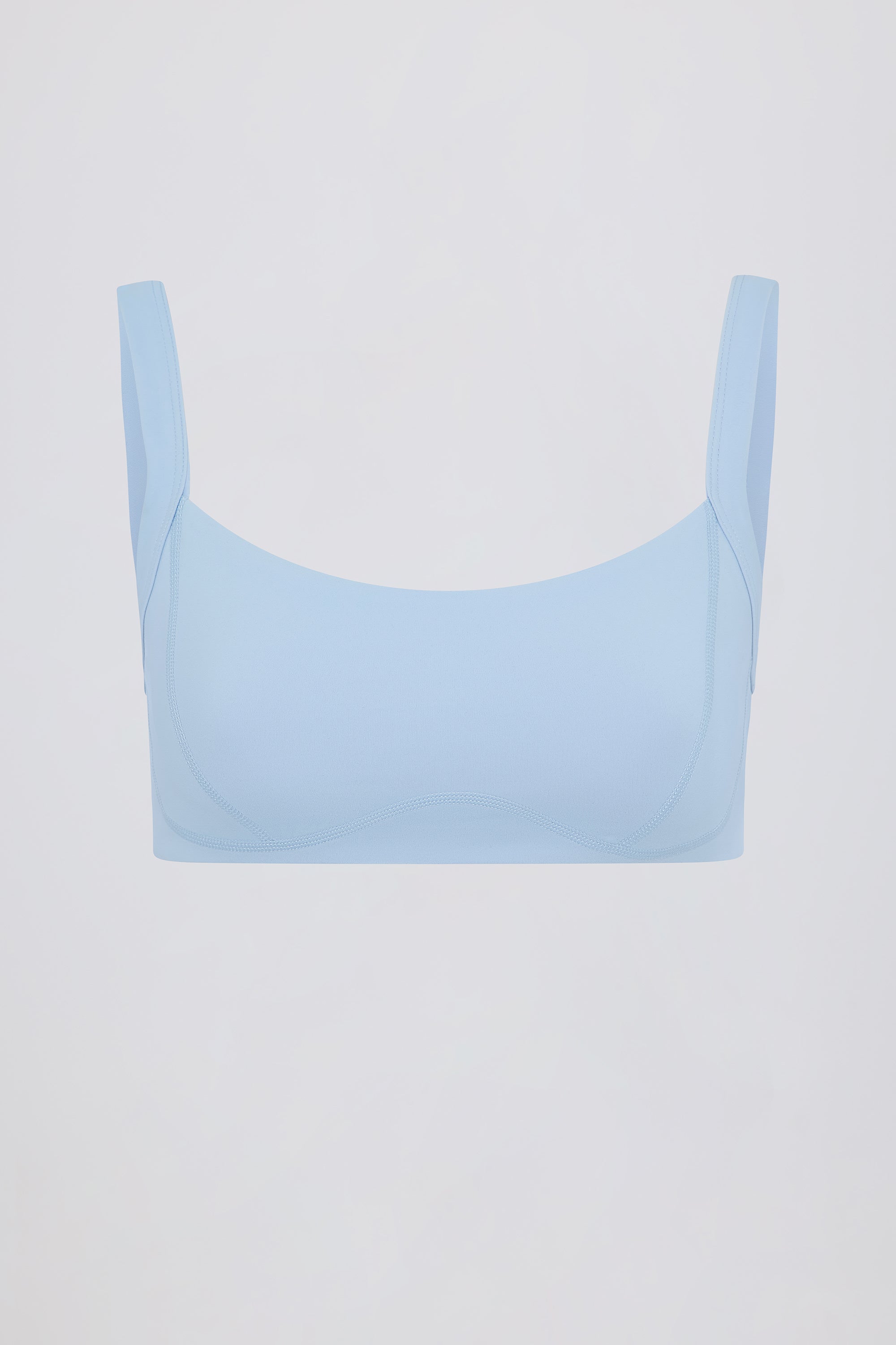 Soft Active Seam-Detail Sports Bra in Sky - 2