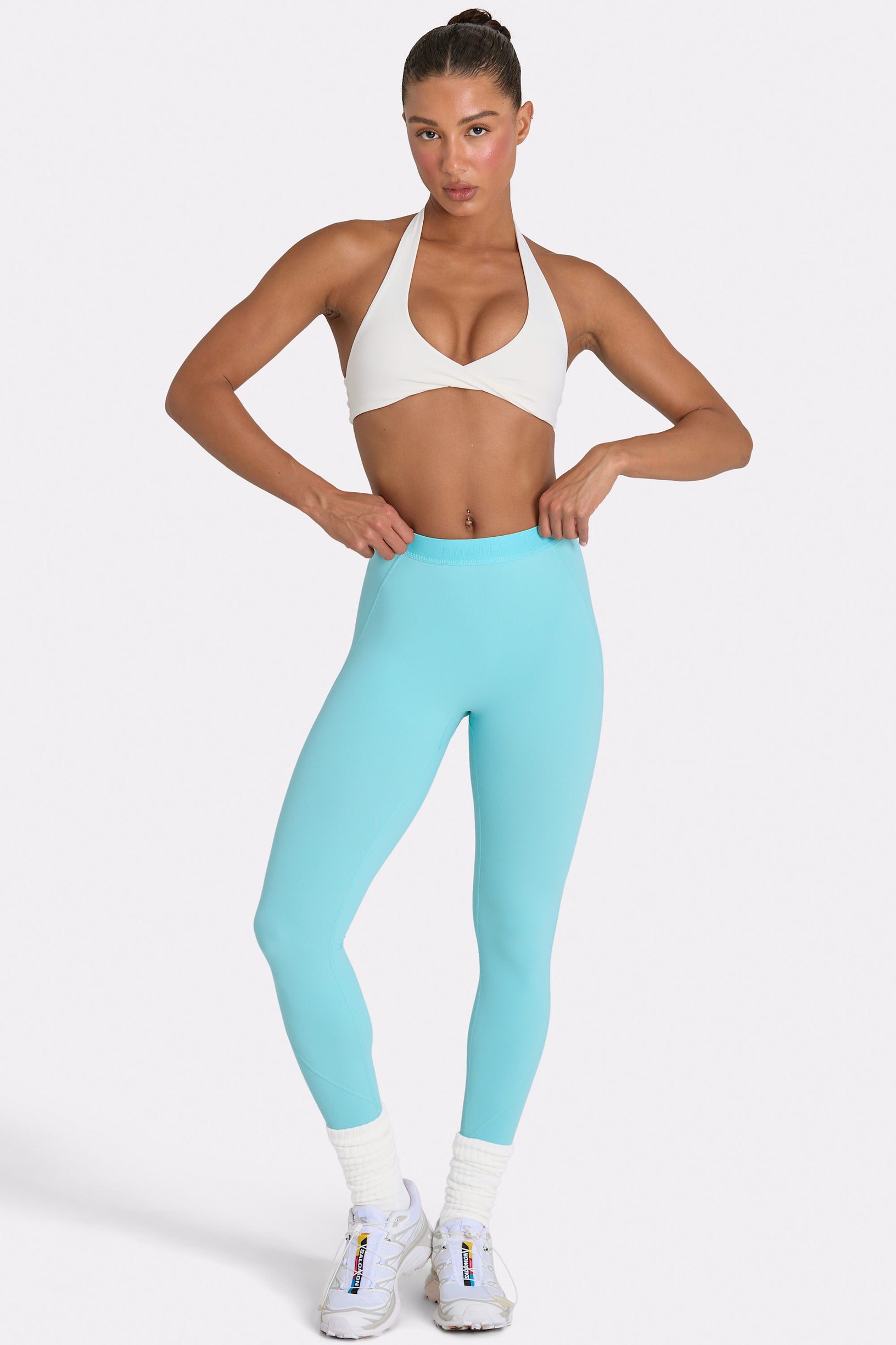 Soft Active Leggings in Aqua - 1