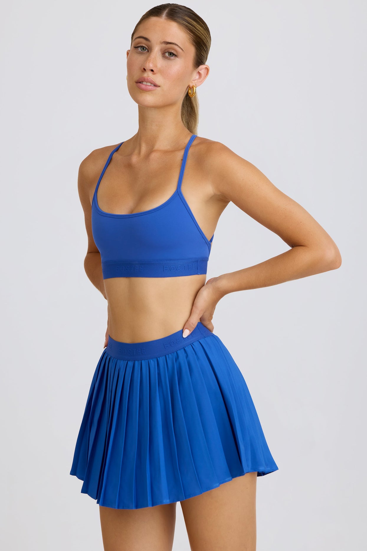 Pleated Tennis Skirt in Cobalt