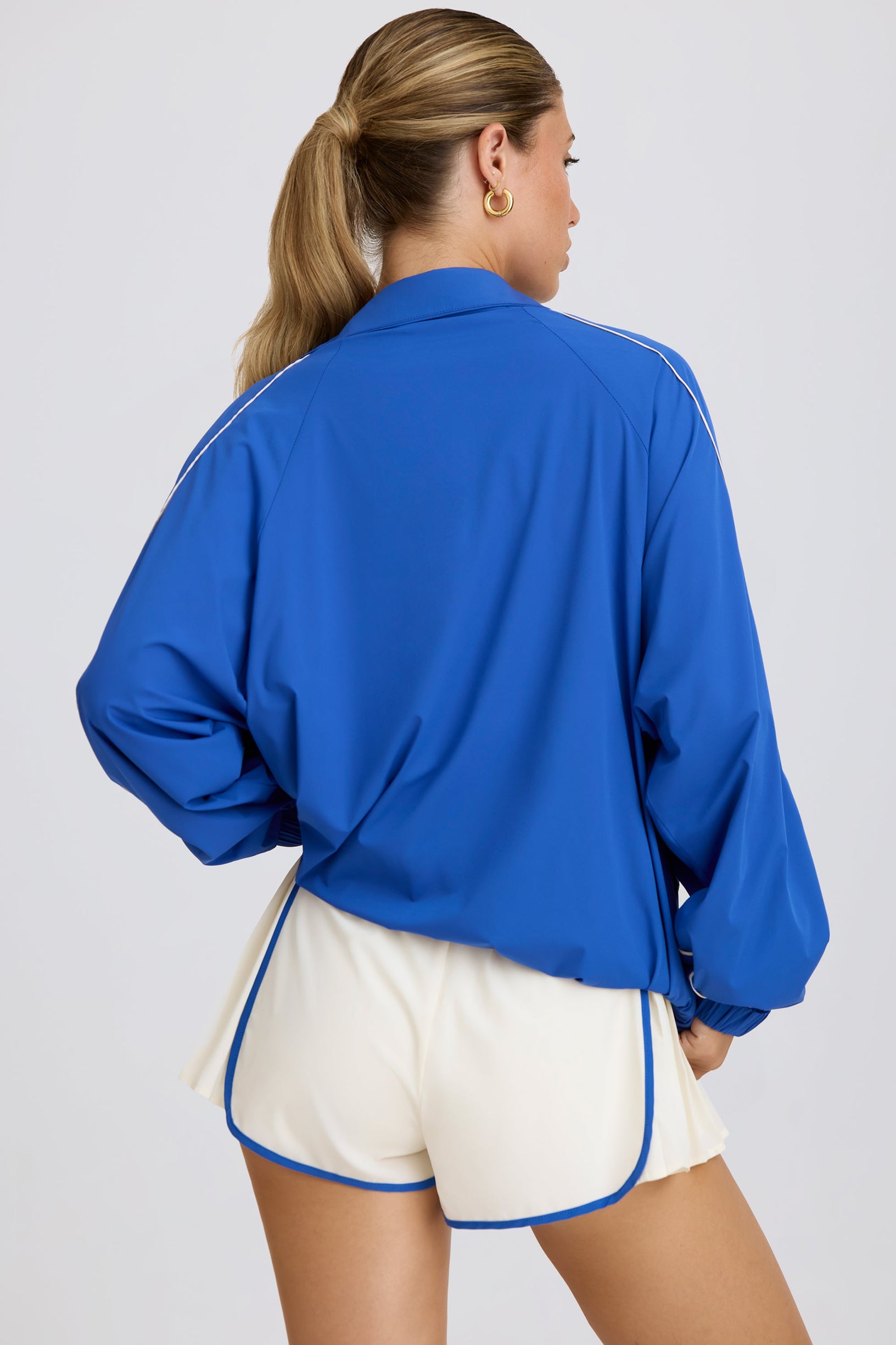 Oversized Track Jacket in Cobalt - 2