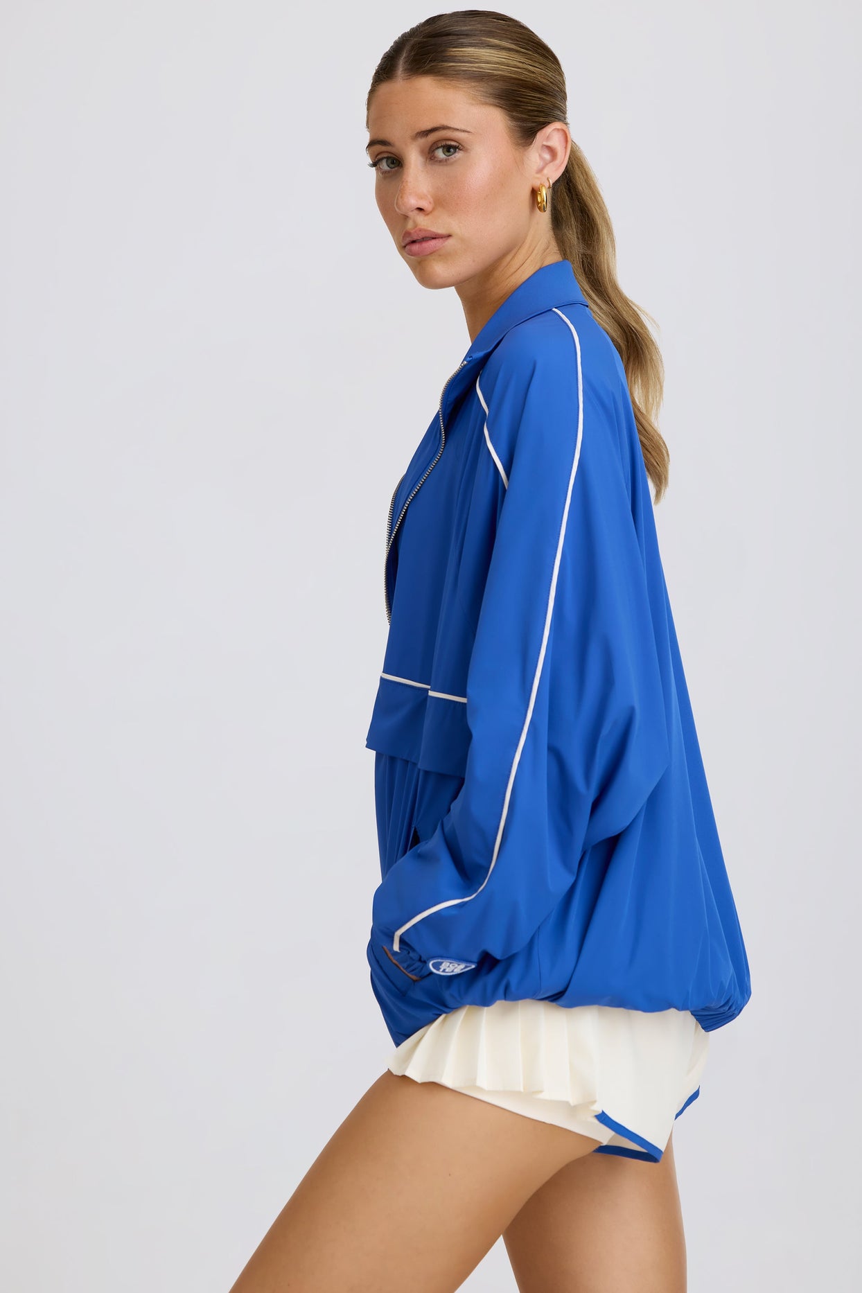 Oversized Track Jacket in Cobalt - 3