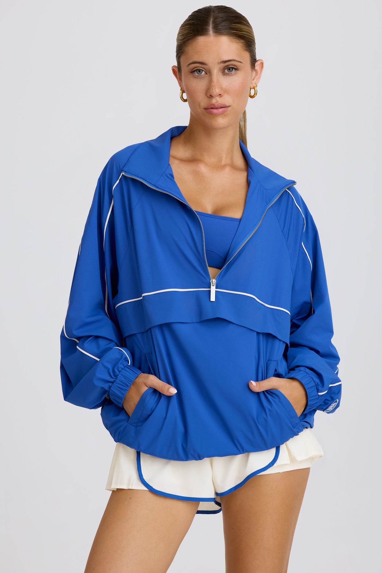 Oversized Track Jacket in Cobalt - 7
