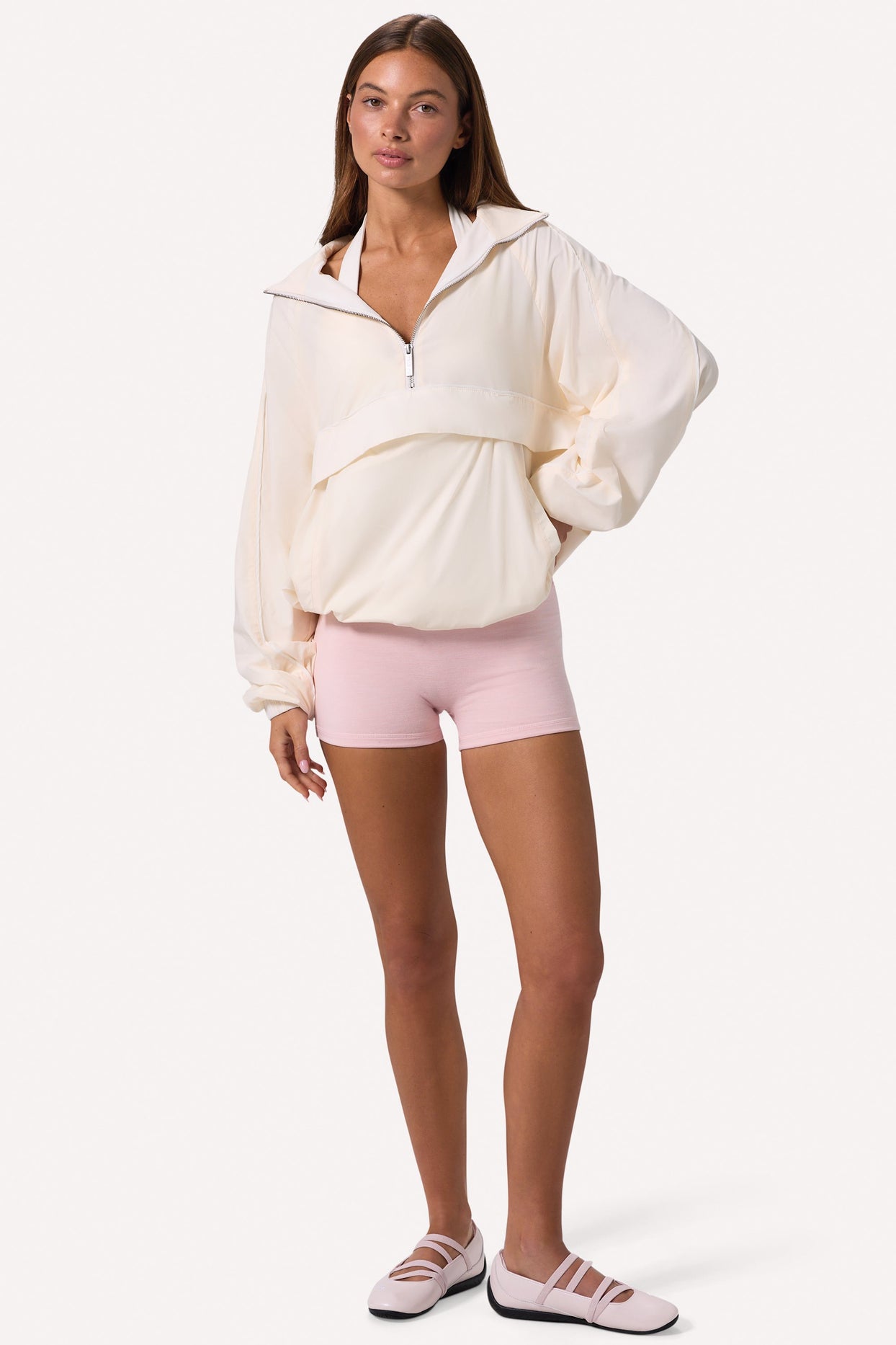 Oversized Track Jacket in White - 4