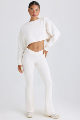 Tall Flared Trousers in White
