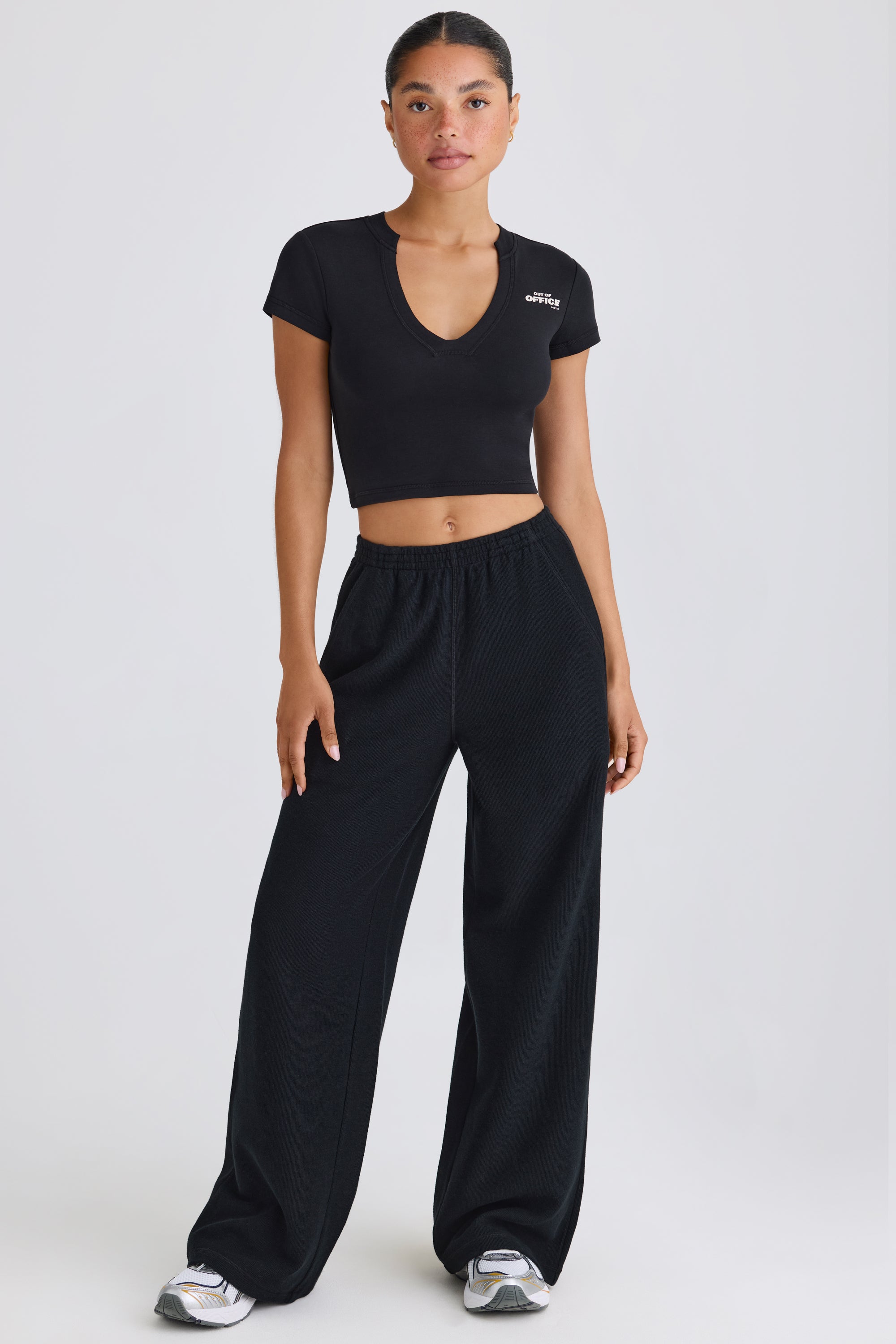 Tall Straight-Leg Joggers in Black