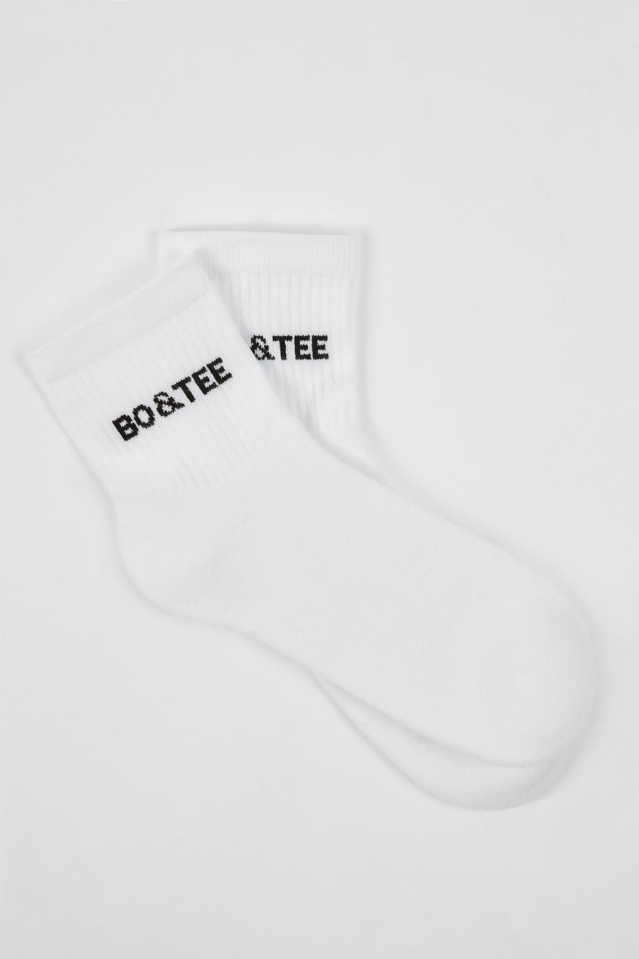 Ribbed Half-Crew Sock Bundle in White