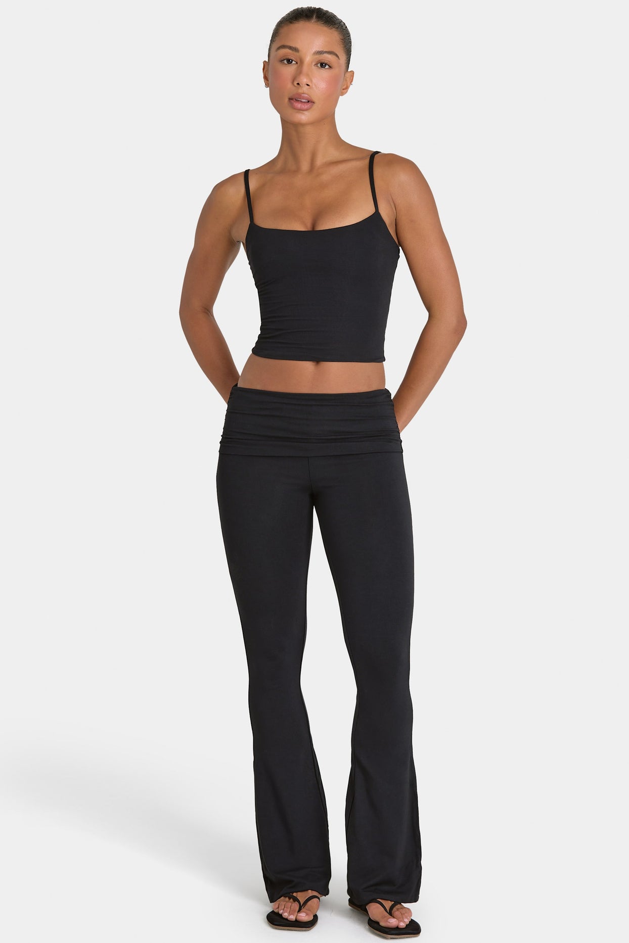 ButterCloud™ Crop Tank Top in Black - 5