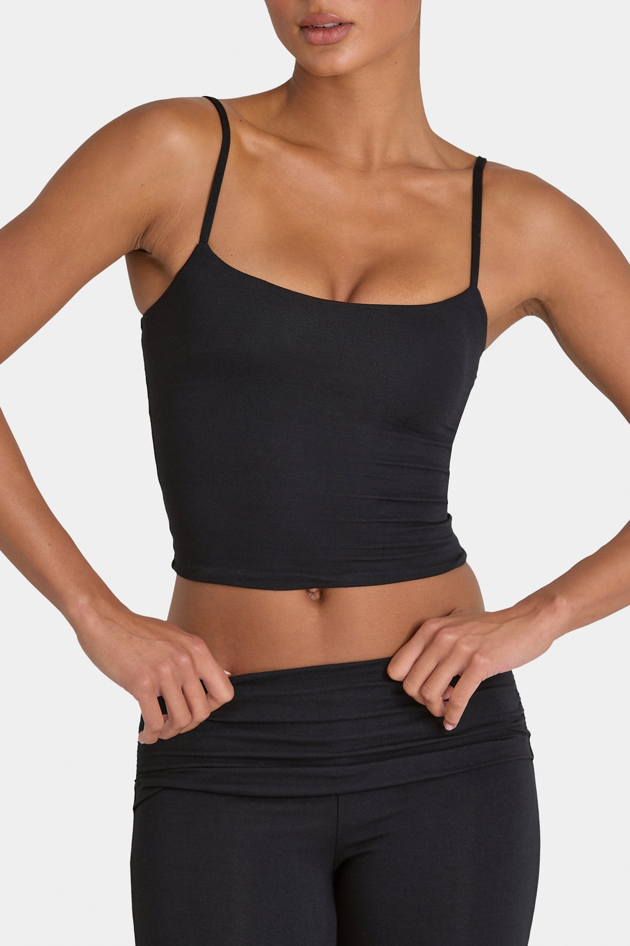 ButterCloud™ Crop Tank Top in Black - 4