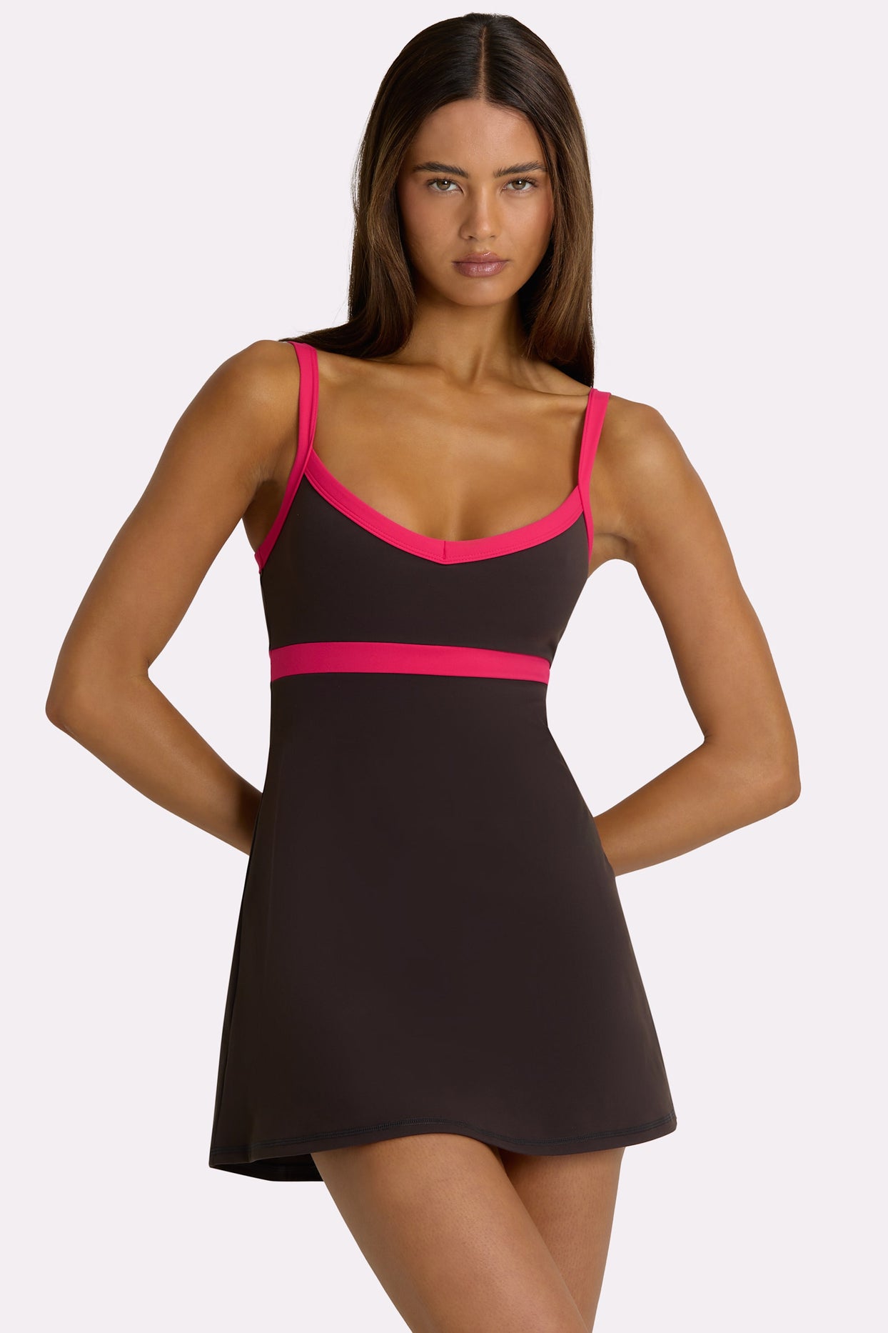 Soft Active Tennis Dress in Truffle - 5