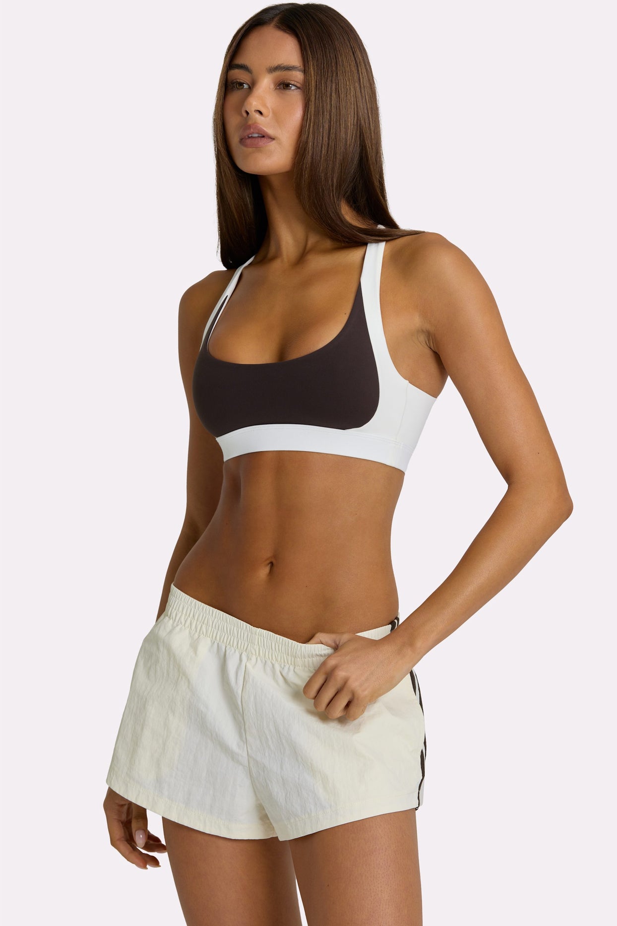 Soft Active High-Impact Sports Bra in Coconut - 5
