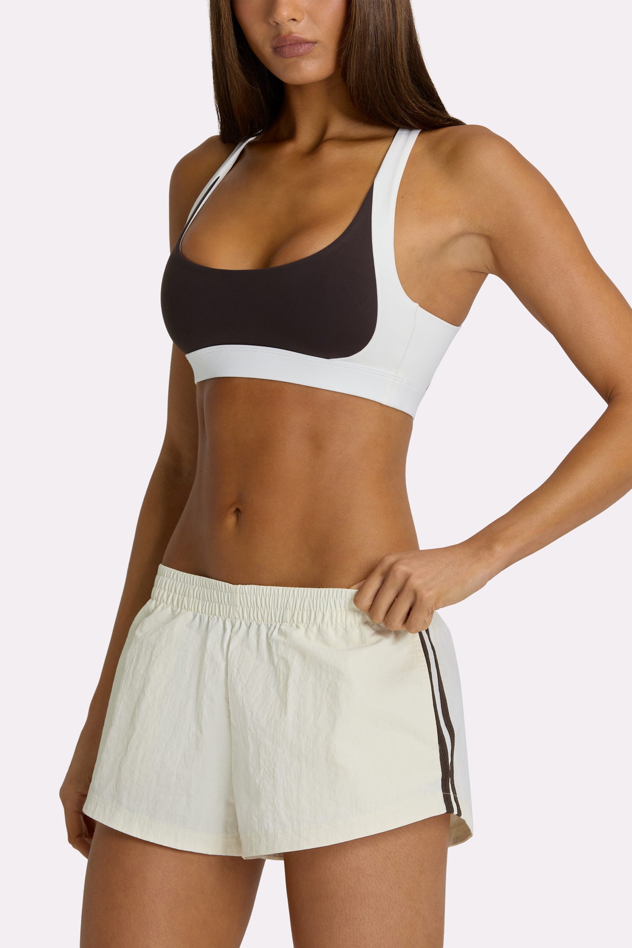 Soft Active High-Impact Sports Bra in Coconut - 4