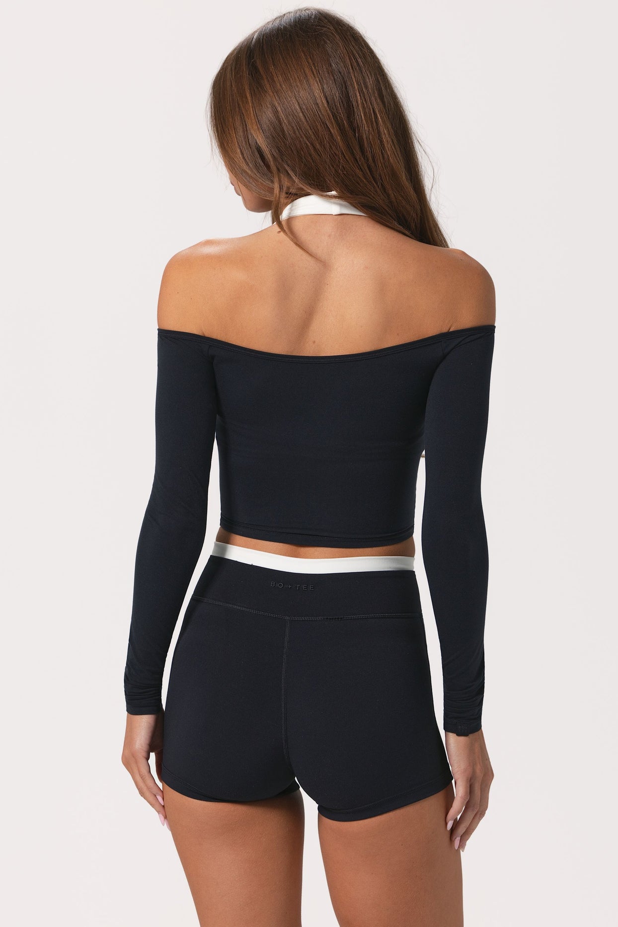 Soft Jersey Off-Shoulder Top in Black - 2