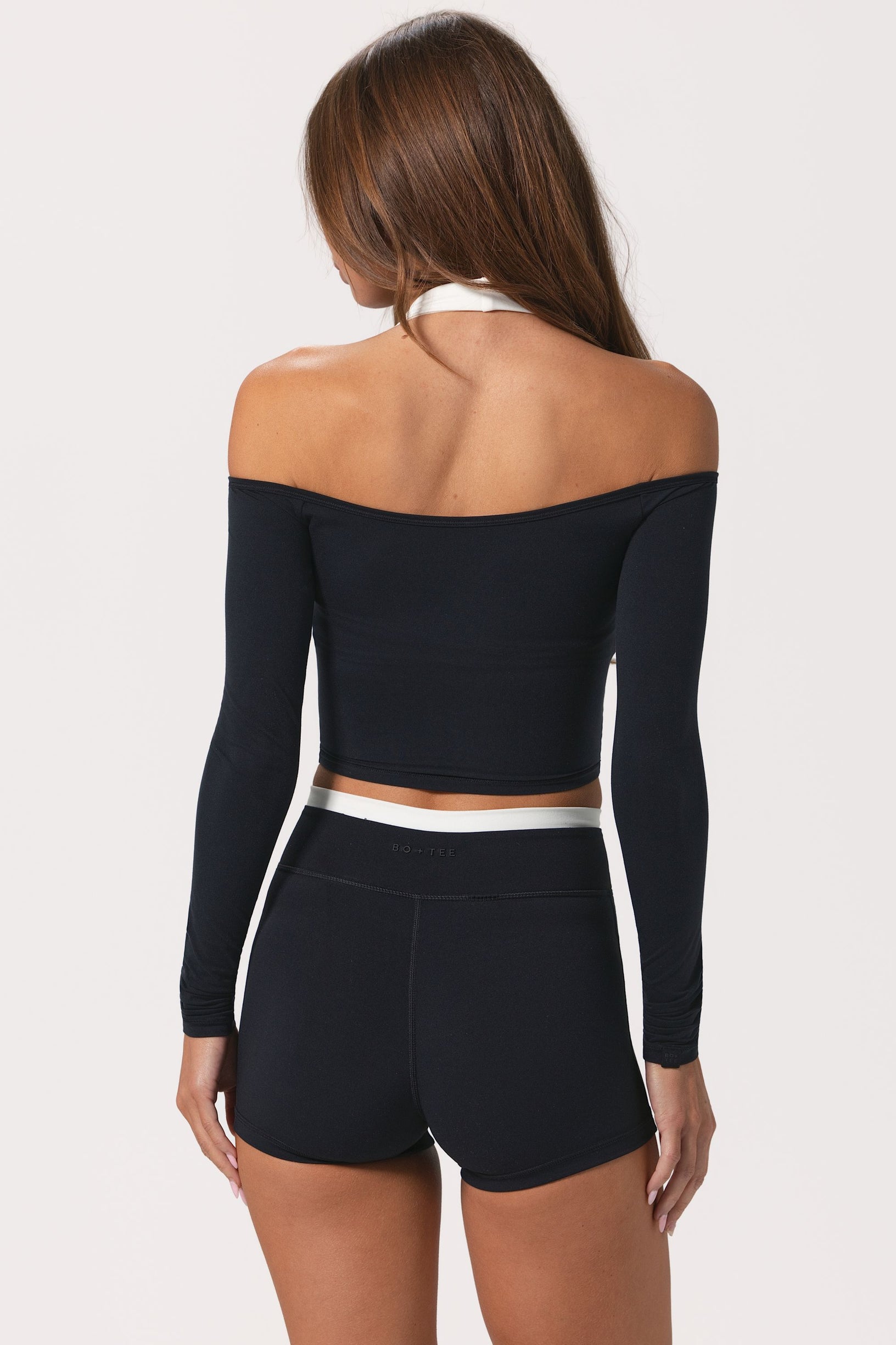 Soft Jersey Off-Shoulder Top in Black - 2