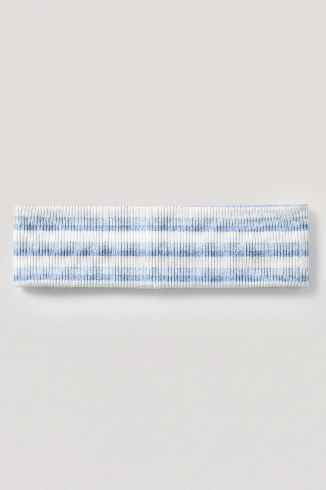 Ribbed Jersey Headband in Blue Stripe - 2