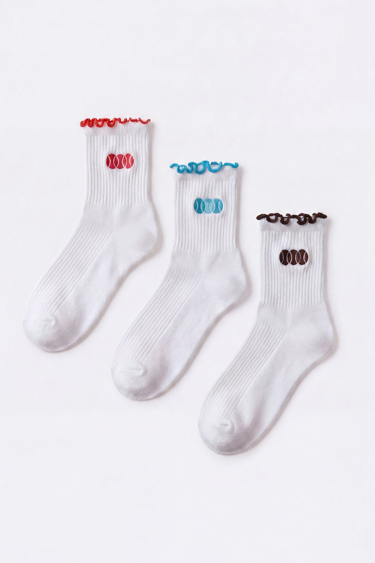 3-Pack Socks Bundle in White Multi - 1