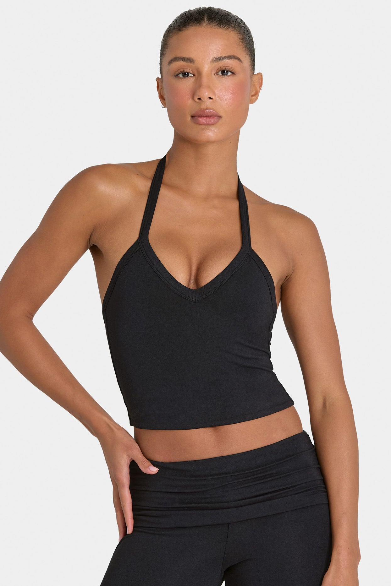 ButterCloud™ Crop Tank Top in Black - 5
