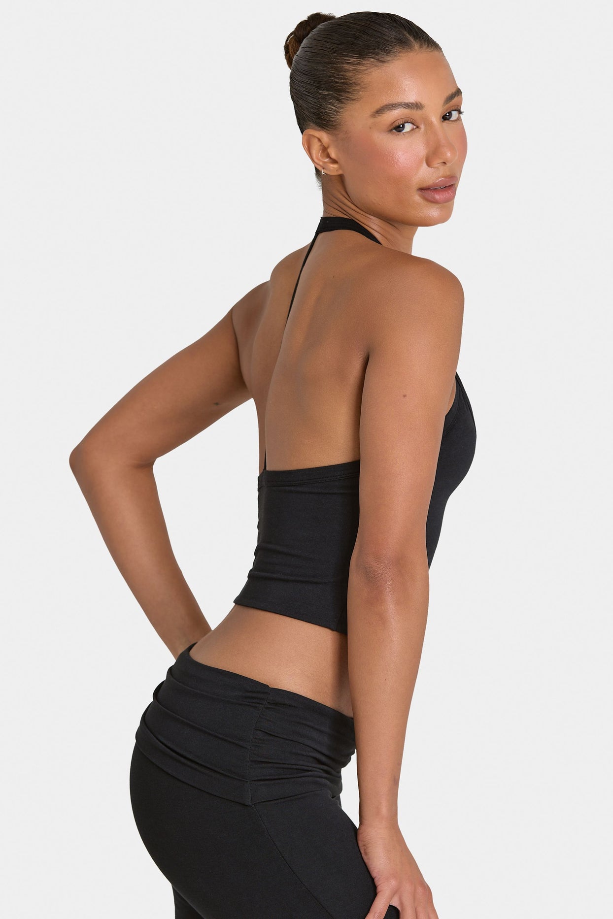 ButterCloud™ Crop Tank Top in Black - 4