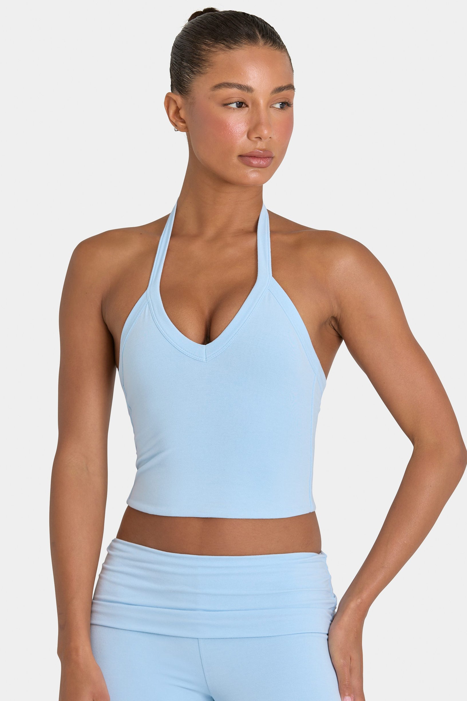 ButterCloud™ Crop Tank Top in Sky - 1