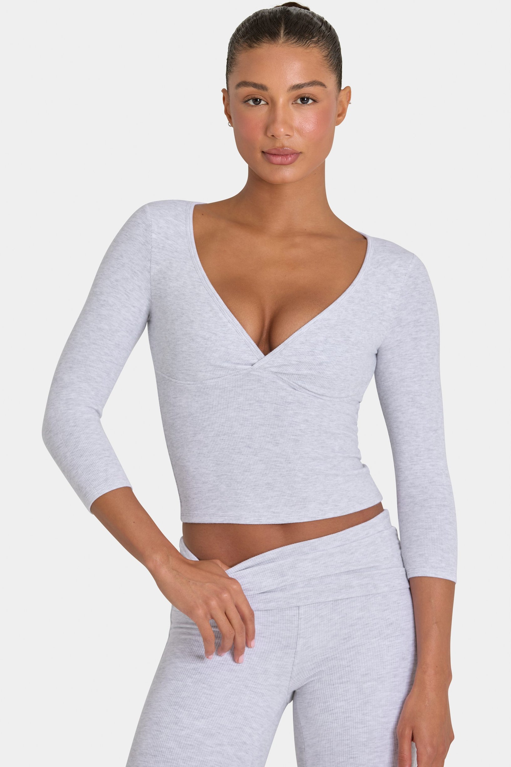 ButterCloud™ Top in Grey Marl - 1