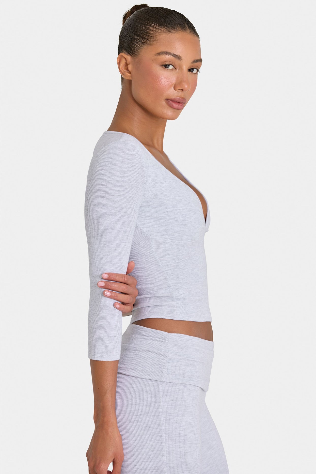 ButterCloud™ Top in Grey Marl - 4