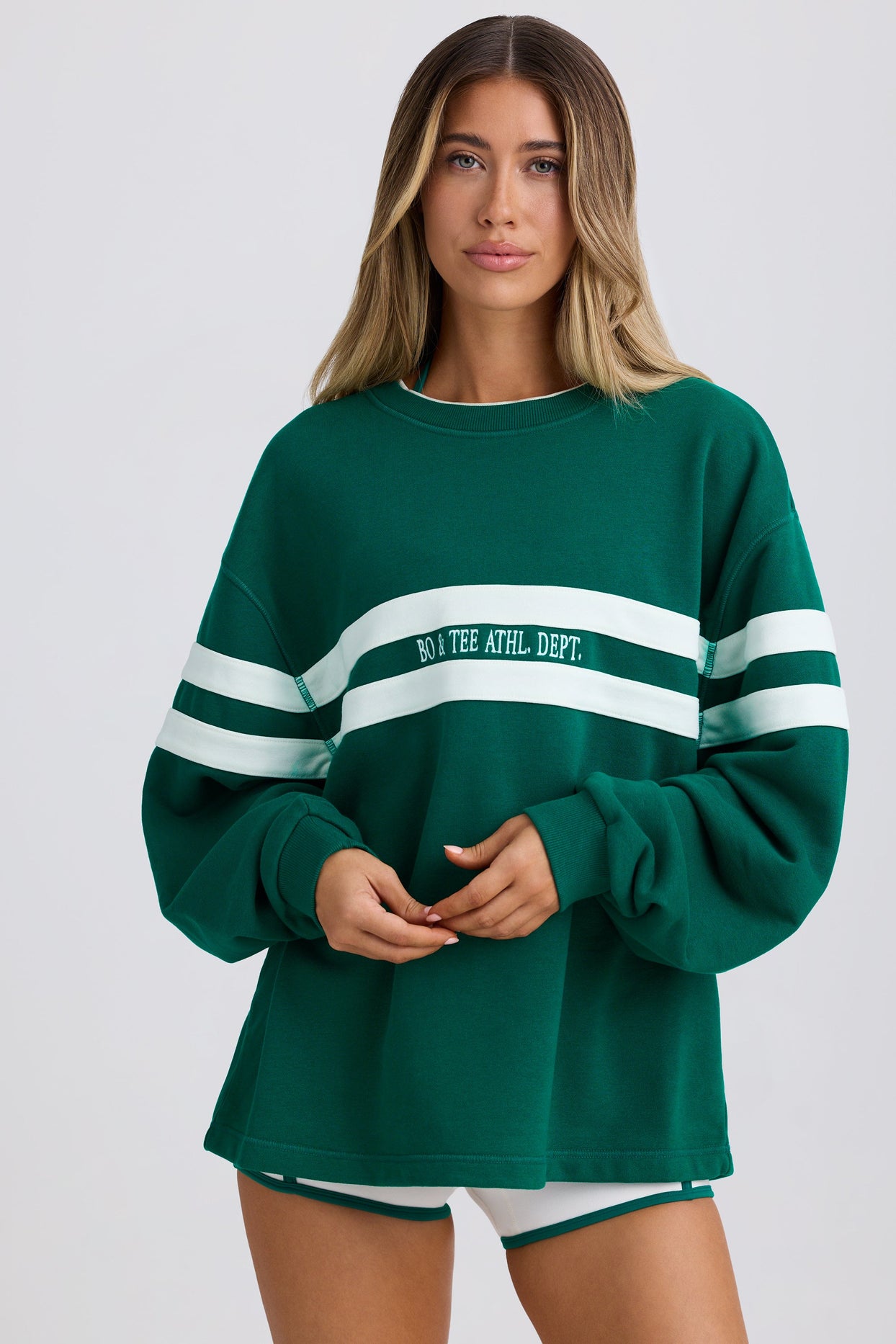 Oversized Sweatshirt in Varsity Green