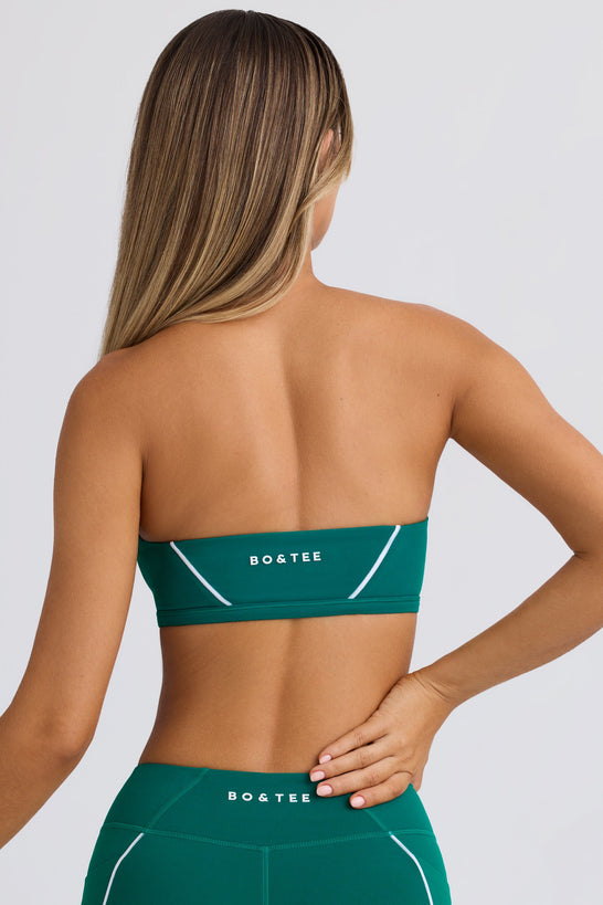 Soft Active Bandeau Sports Bra in Varsity Green