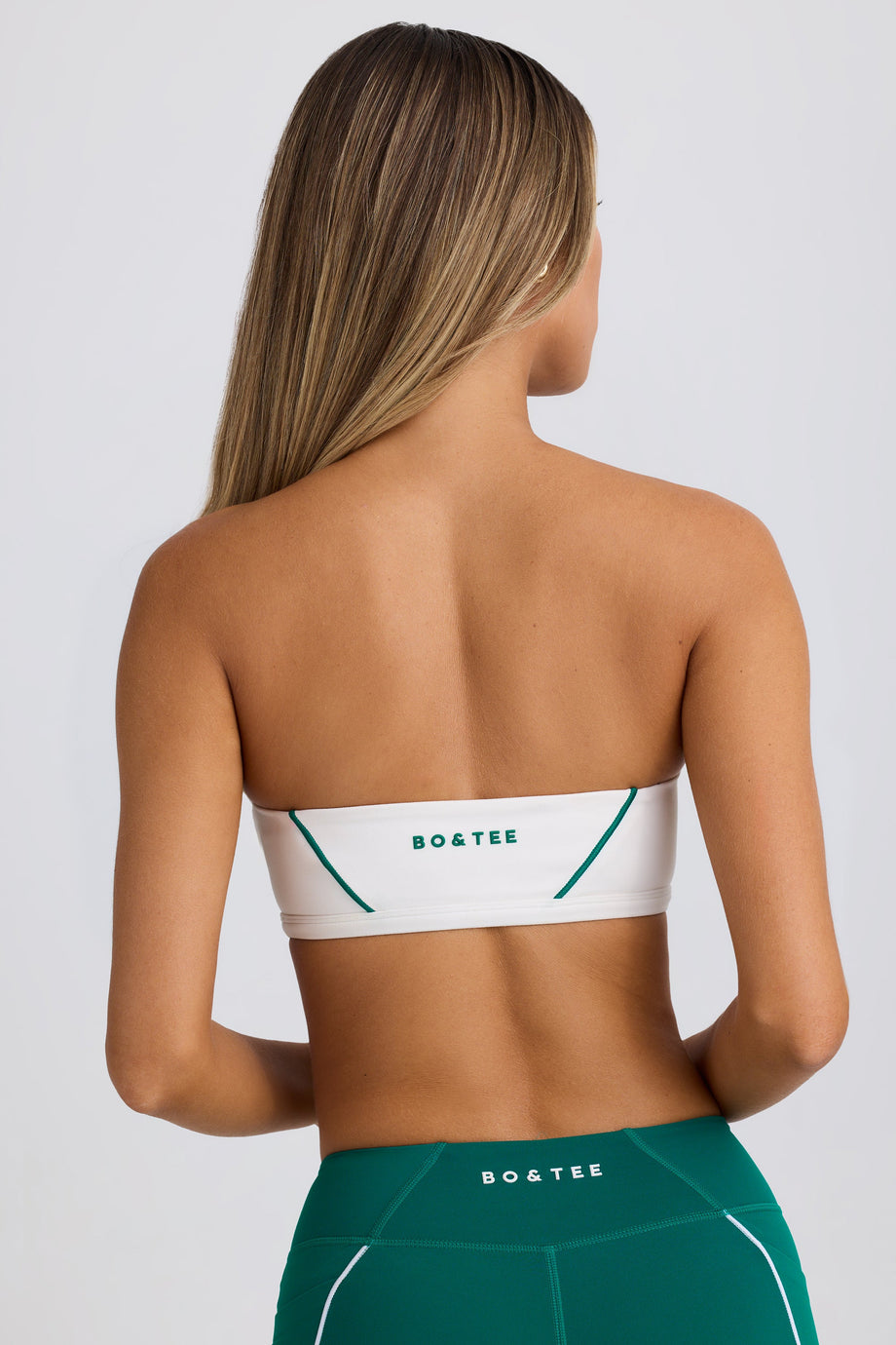 Soft Active Bandeau Sports Bra in White