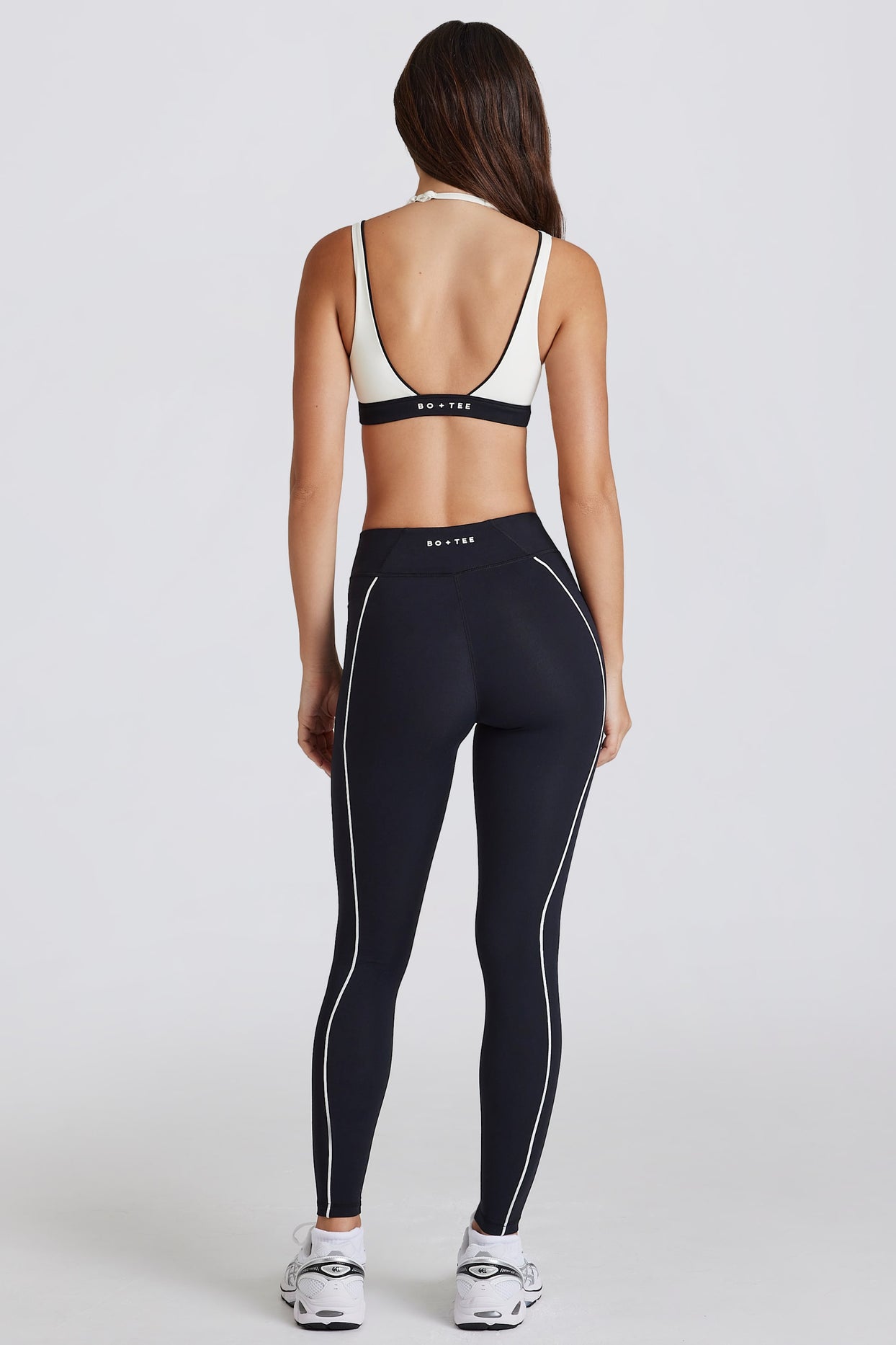 Soft Active Contrast Leggings in Black - 3