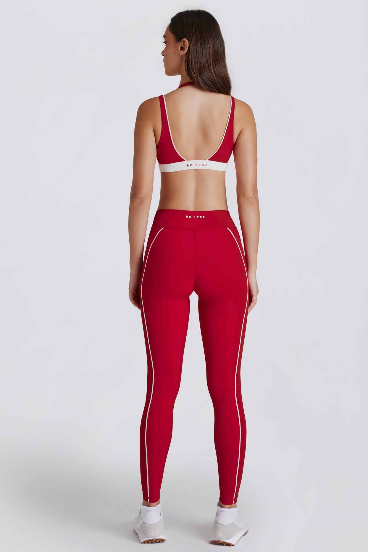 Soft Active Contrast Leggings in Chilli - 4