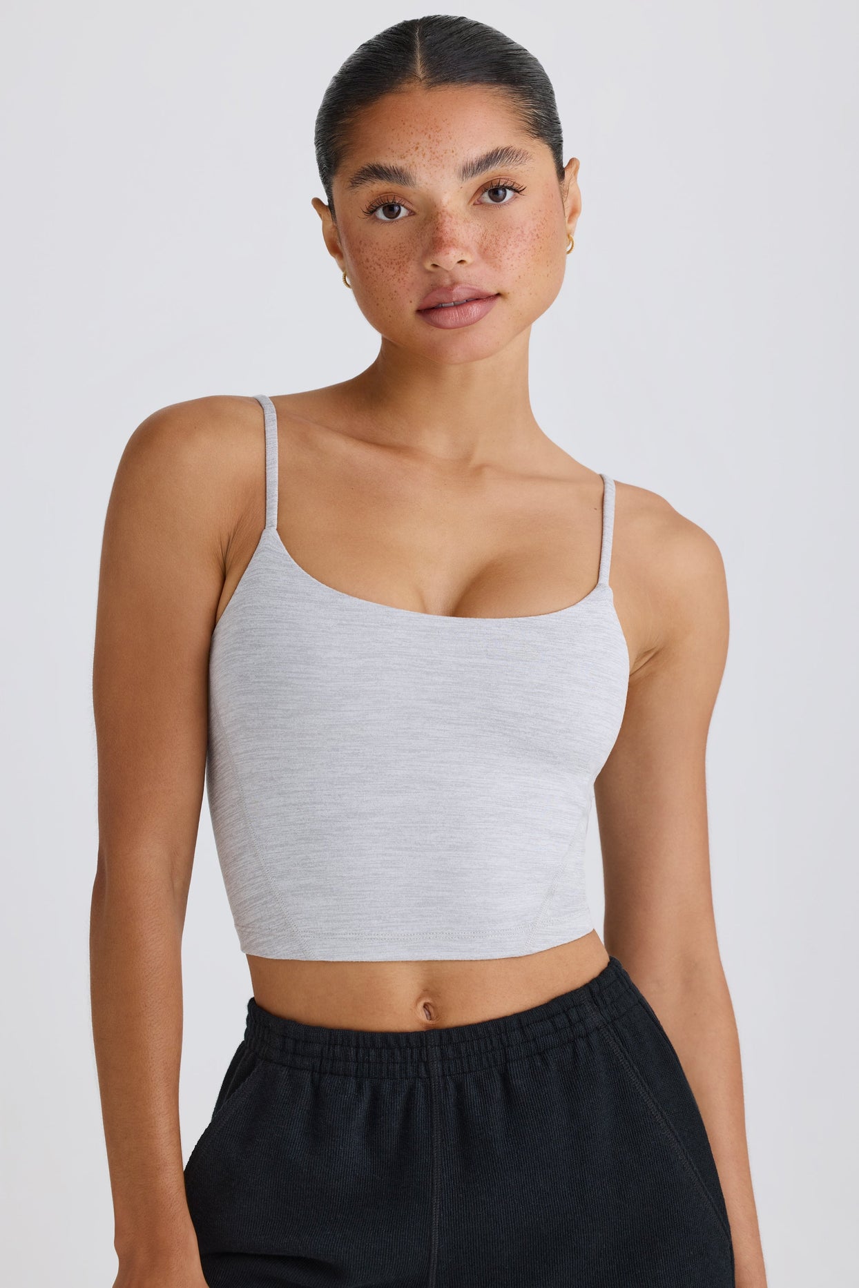 Soft Active Tank Top in Grey Marl