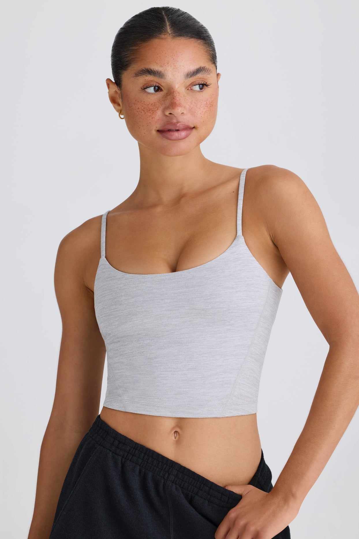 Soft Active Tank Top in Grey Marl