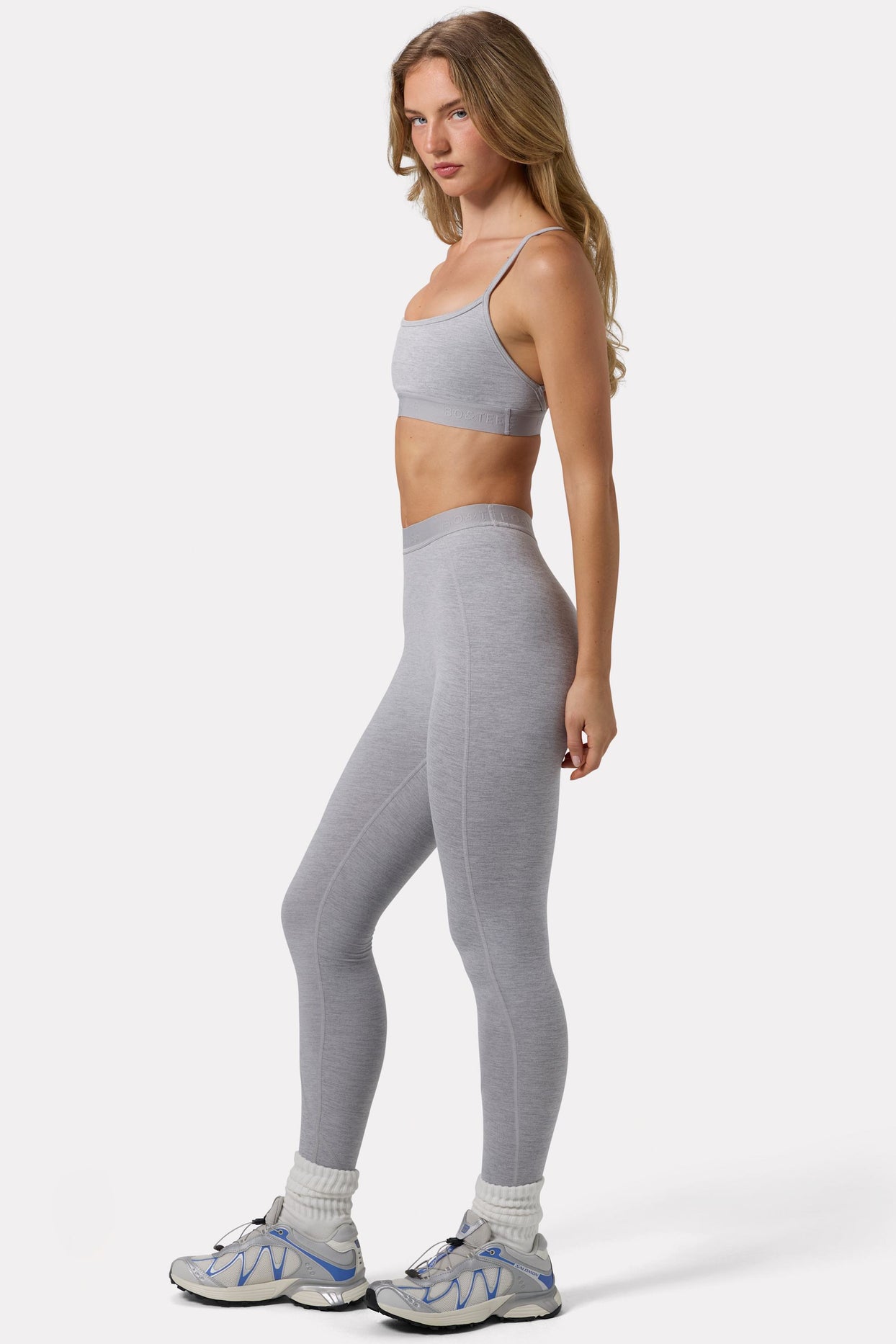 Soft Active Leggings in Grey Marl - 2