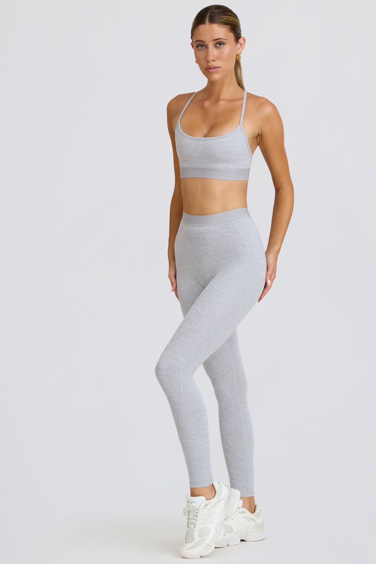 Petite Soft Active Leggings in Grey Marl