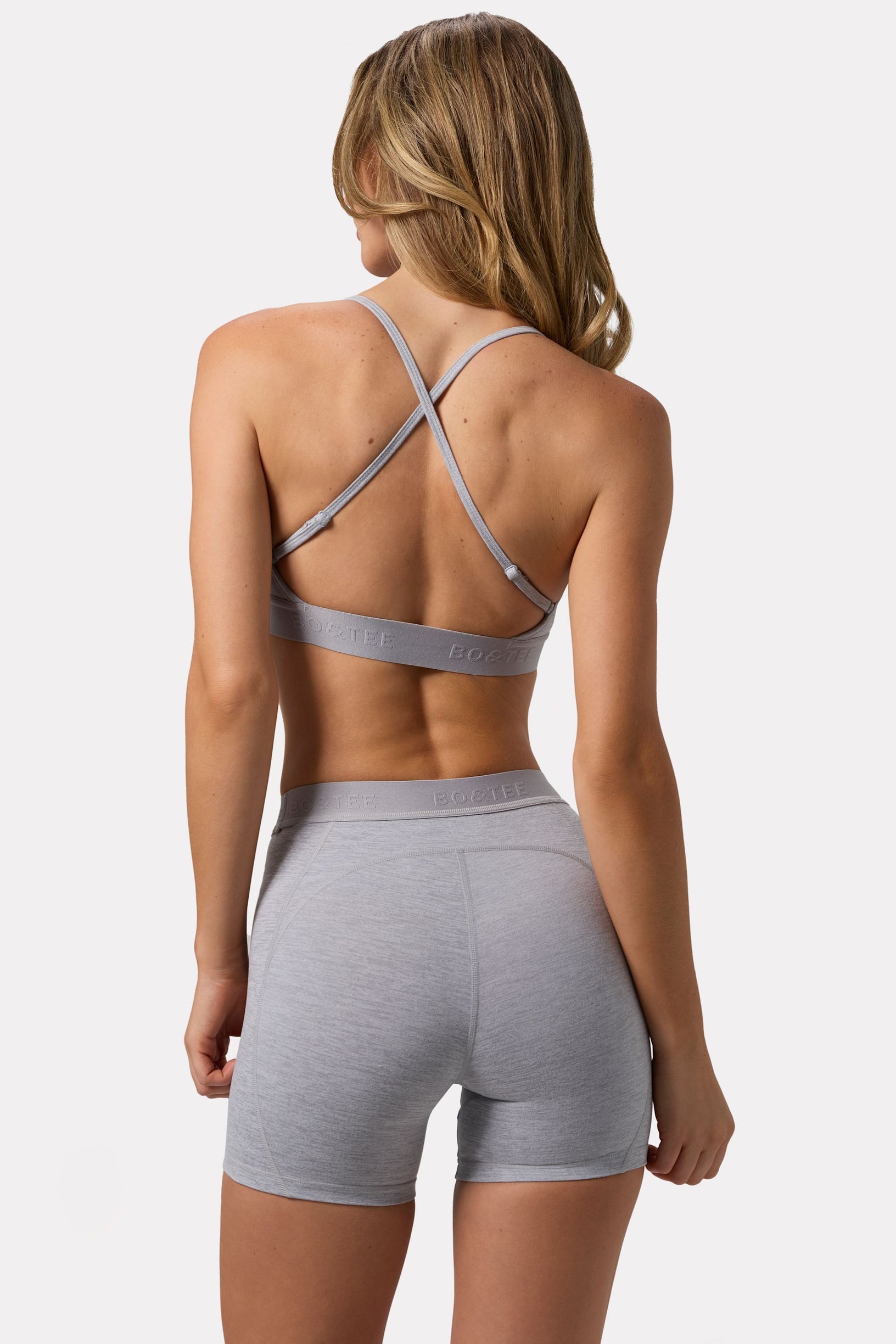 Soft Active Mini Shorts in Grey Marl - 2