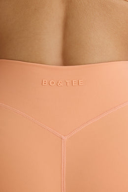 Soft Active Crossover Mini Shorts in Peach