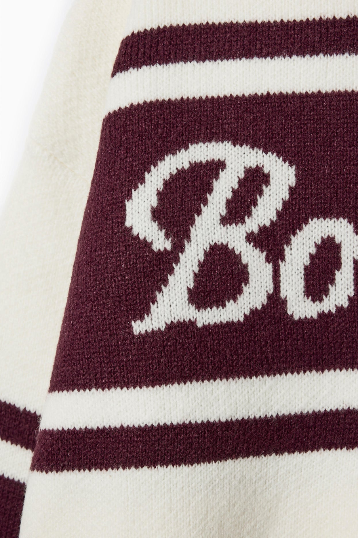 Knit Turtleneck Oversized Jumper in Burgundy - 4