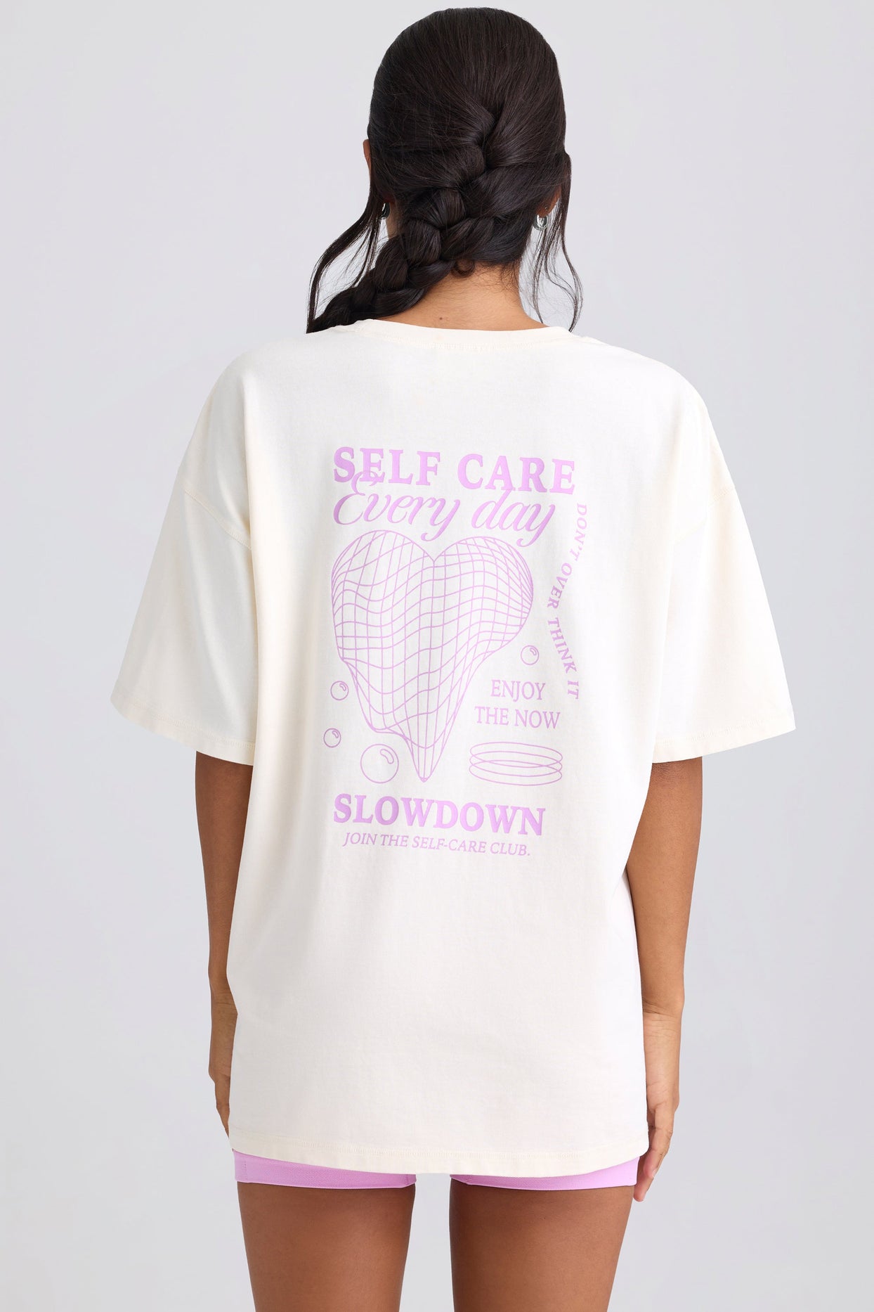 Oversized Short-Sleeve T-Shirt in Eggshell